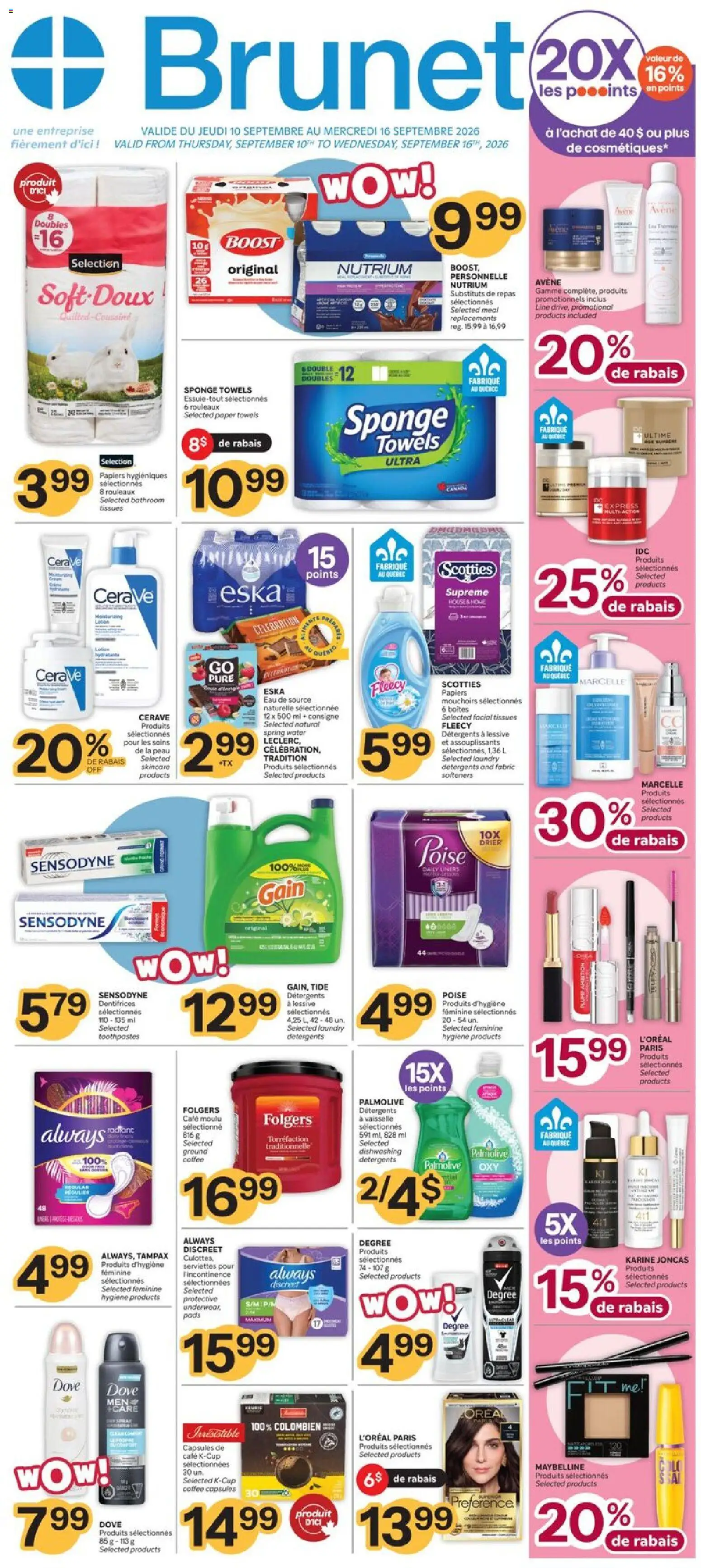 Preview of leaflet Brunet weekly flyer / circulaire from shop Brunet is valid from Sep 10, 2026