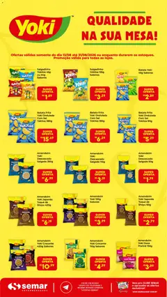 Pré-Visualização do folheto "Semar Supermercado ofertas Yoki" da loja Semar Supermercado válido a partir de 13/08/2026