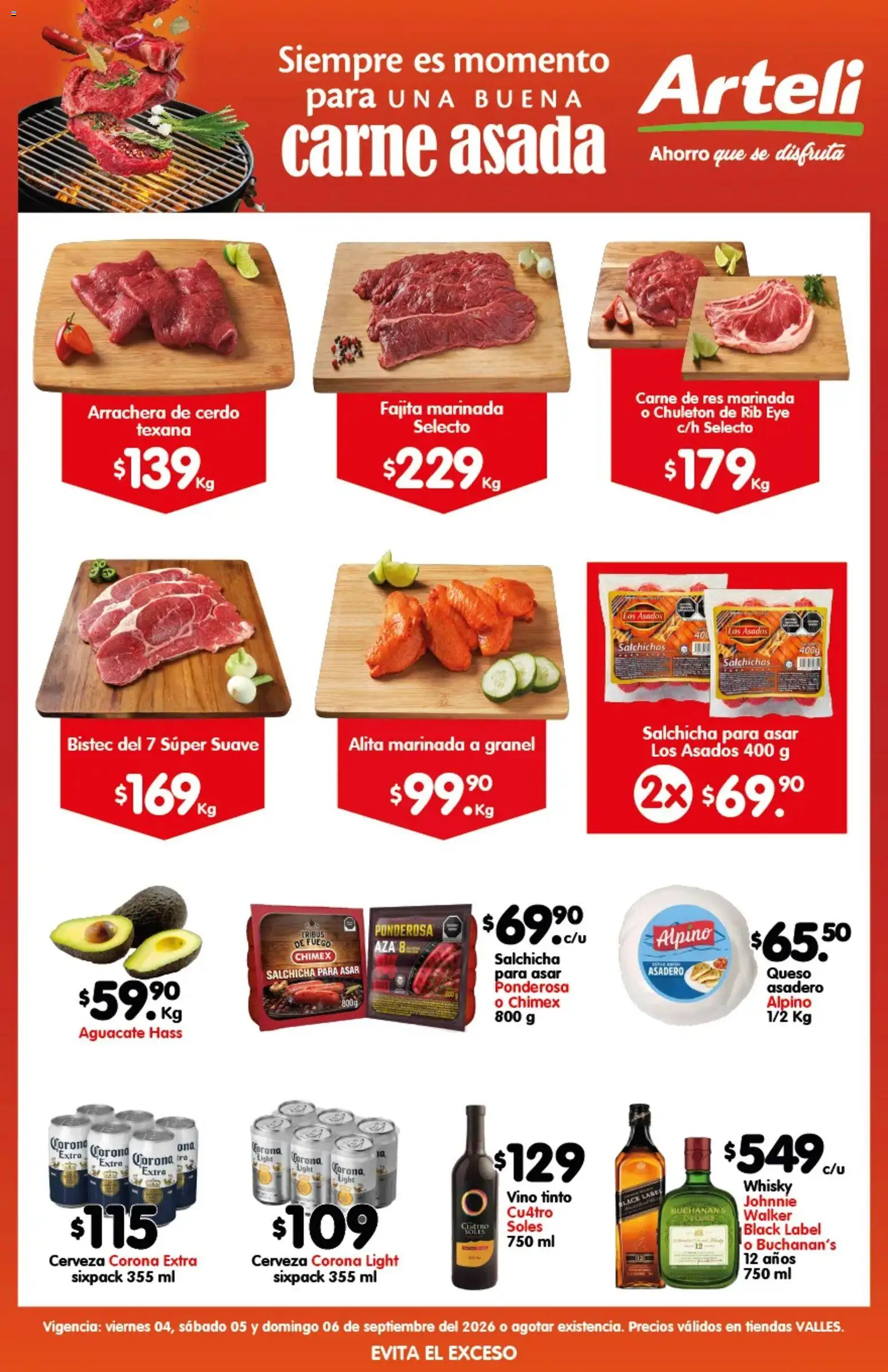 Vista previa las ofertas de la tienda Arteli - Arteli folleto Carnita Asada Valles desde el 04/09/2026 