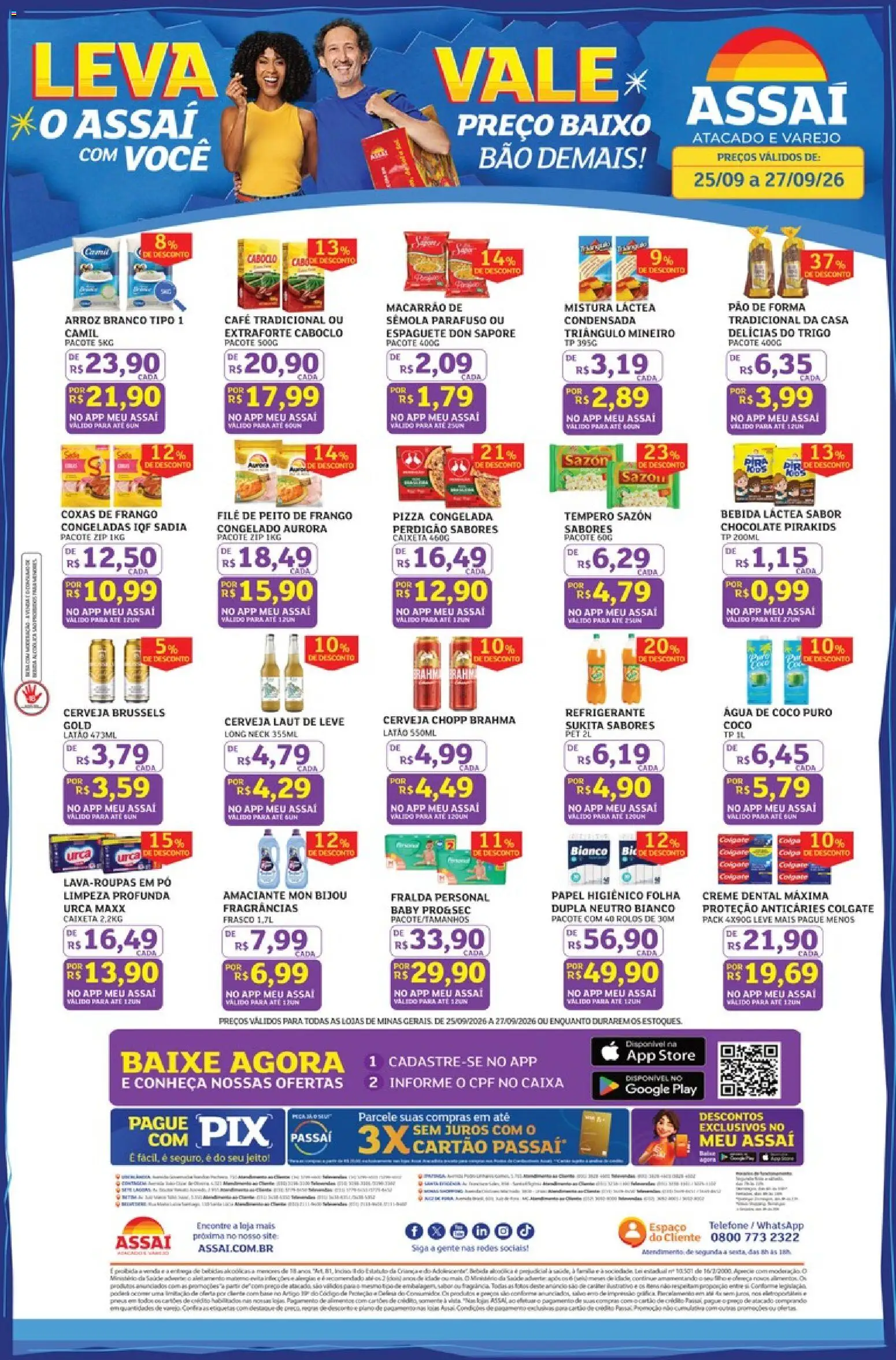 Pré-Visualização do folheto "Assaí Atacadista ofertas - MG" da loja Assaí Atacadista válido a partir de 25/09/2026