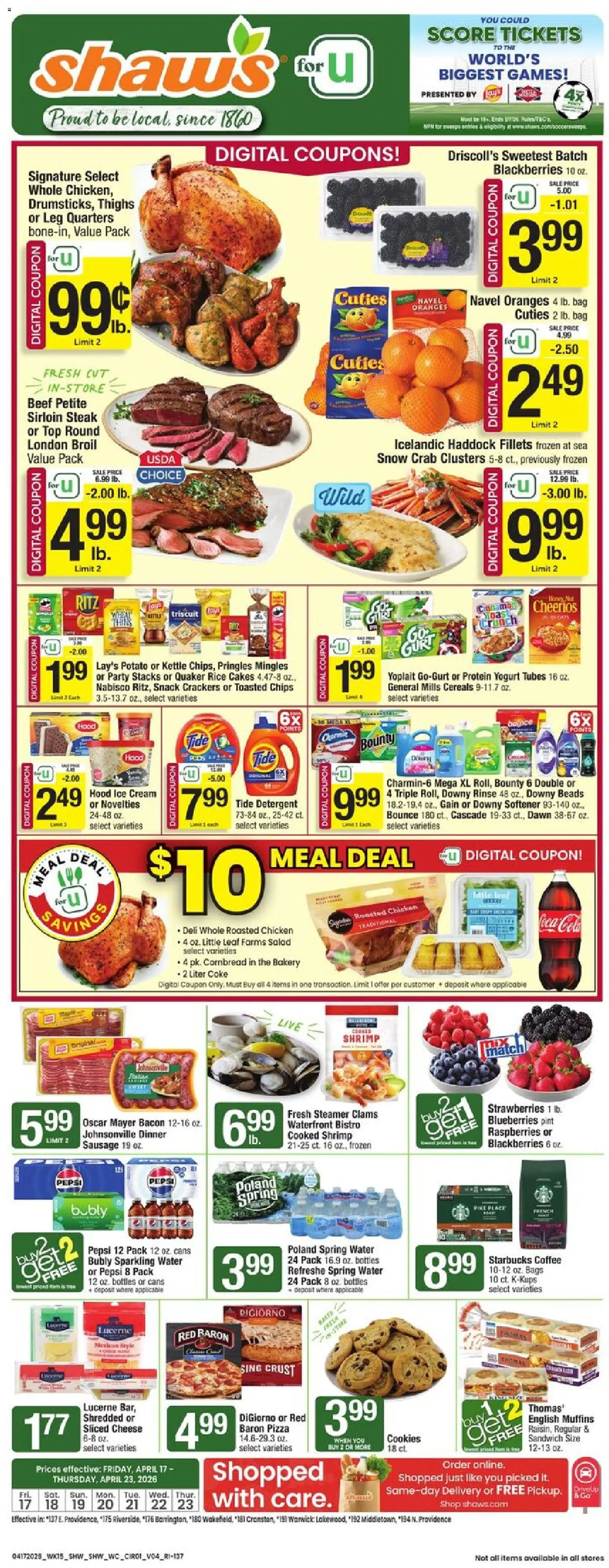 Ad Preview of Shaw's Shaw's Weekly Ad - RI from 04/17/2026