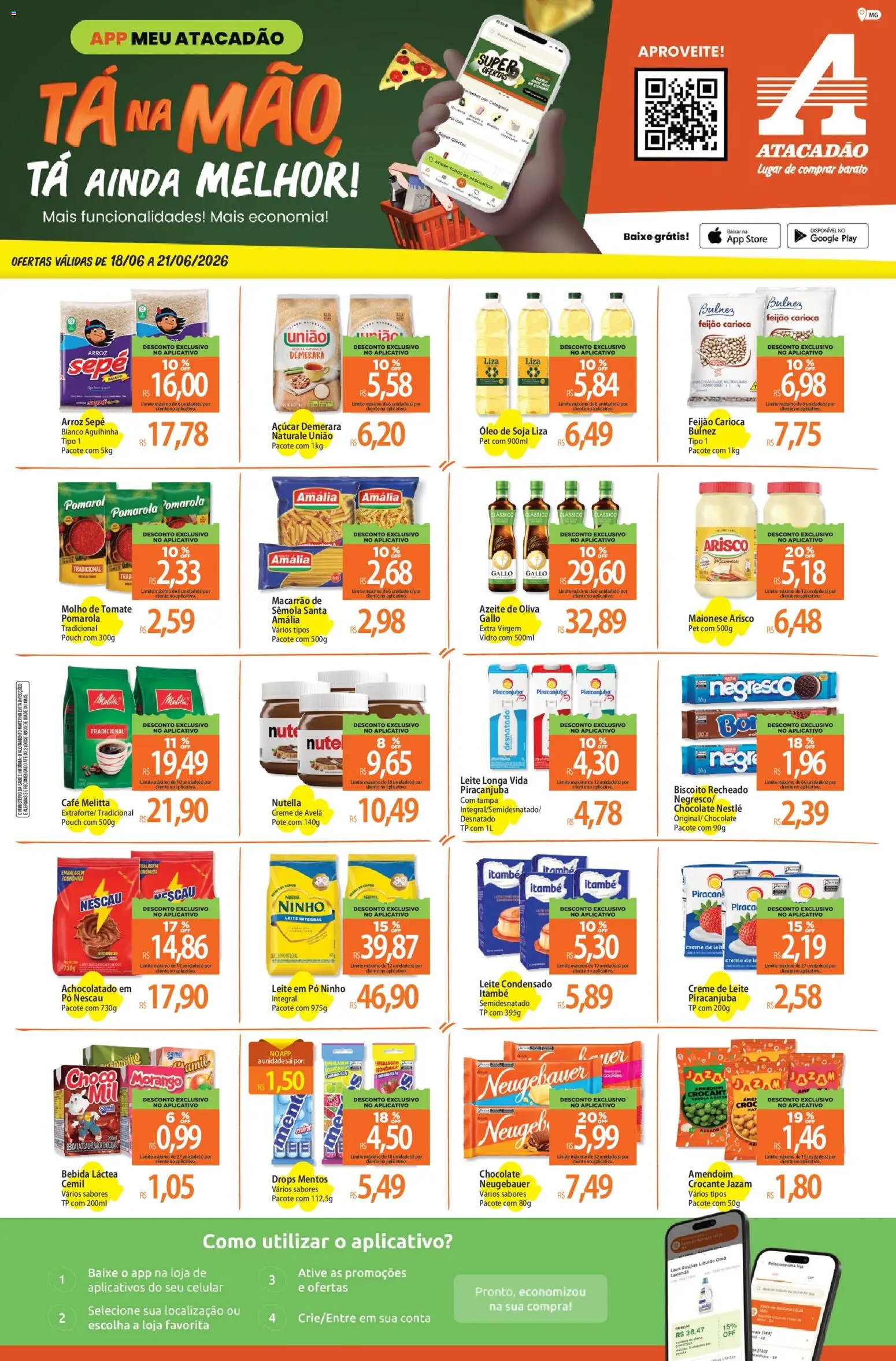 Pré-Visualização do folheto "Atacadão ofertas - MG" da loja Atacadão válido a partir de 18/06/2026