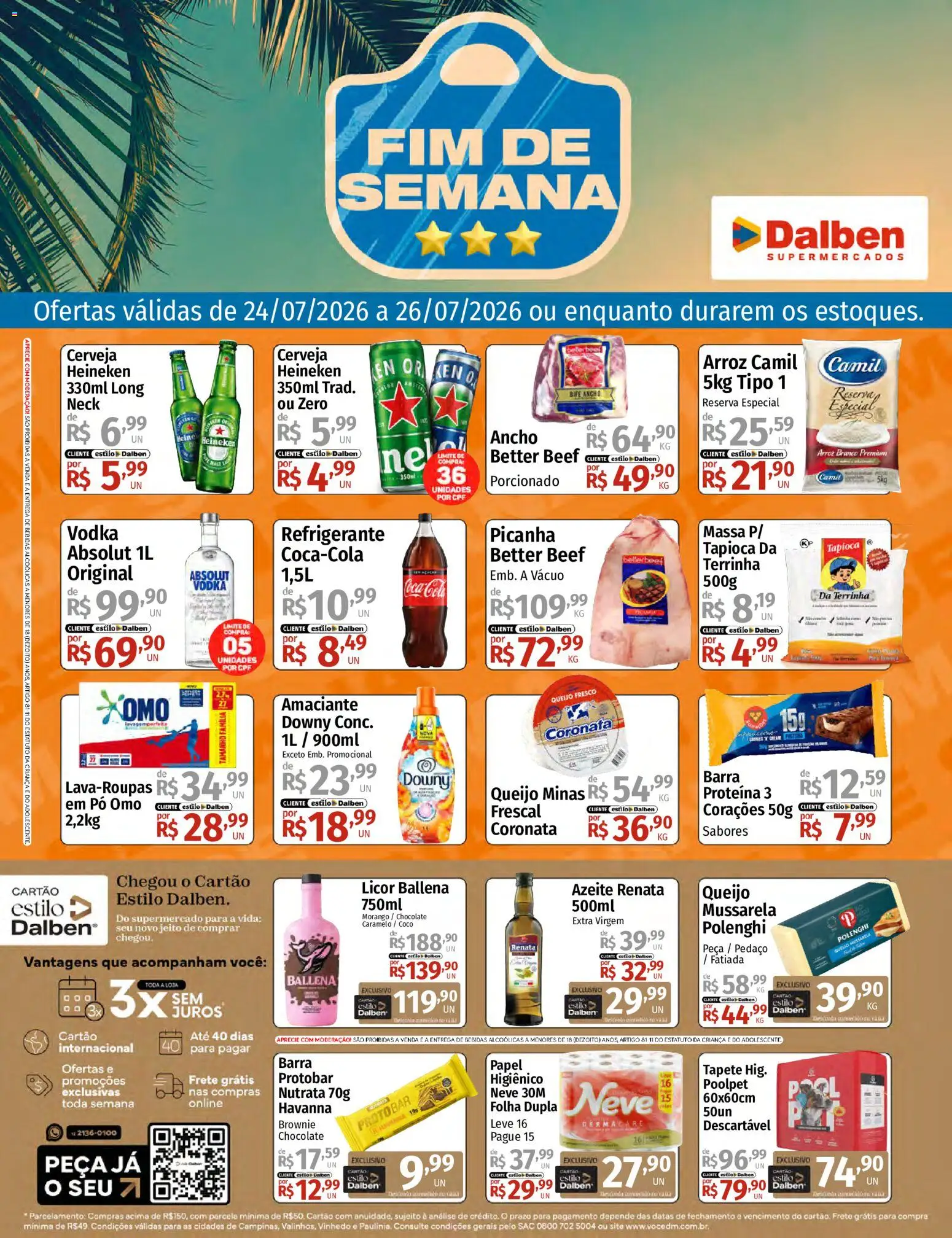 Pré-Visualização do folheto "Supermercado Dalben - Ofertas da semana" da loja Supermercado Dalben válido a partir de 24/07/2026