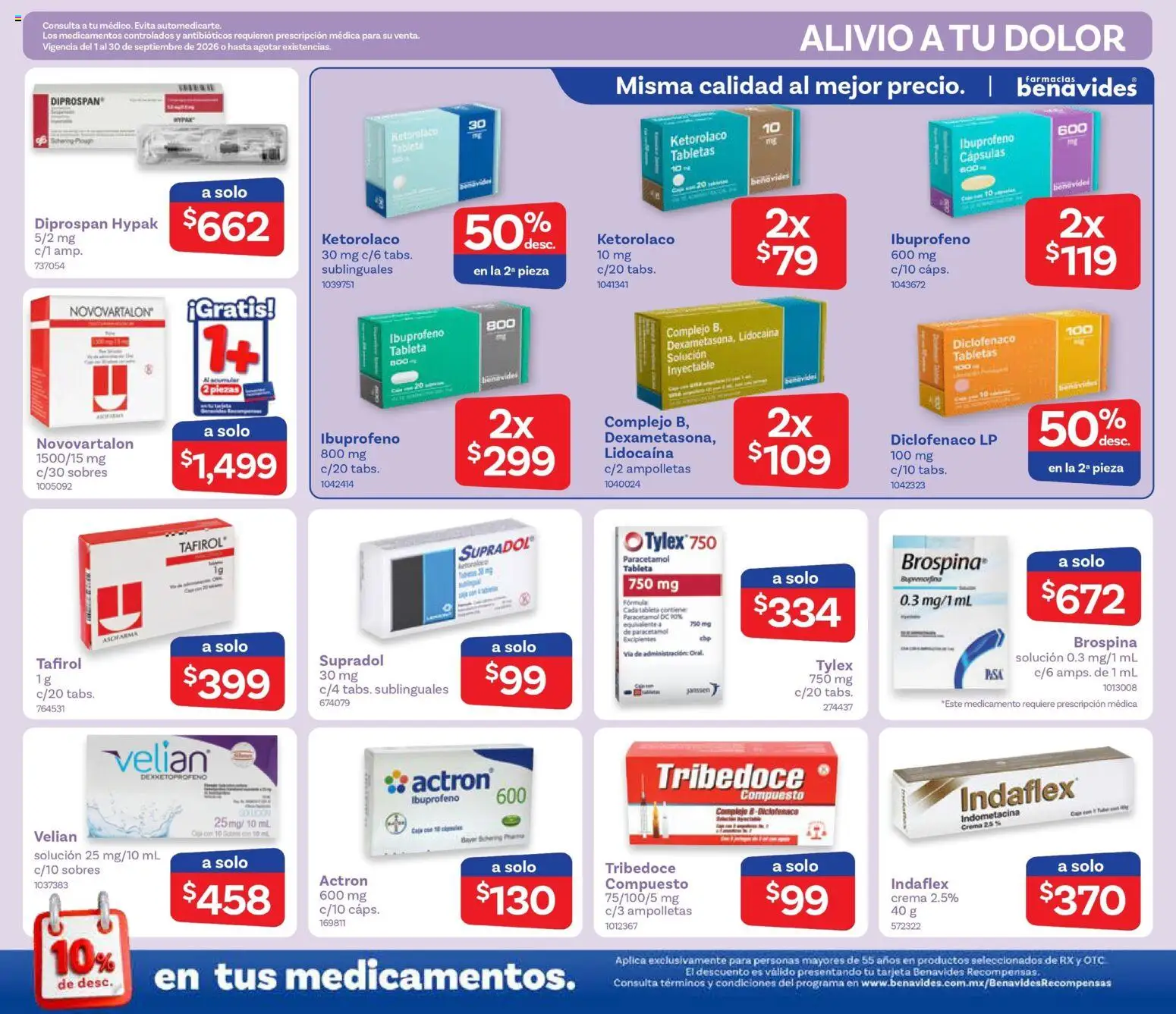Vista previa las ofertas de la tienda Farmacia Benavides - Farmacia Benavides catálogo desde el 01/09/2026 