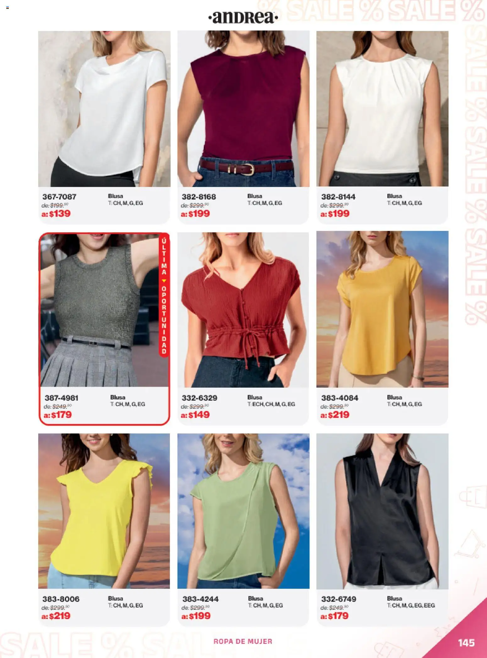 Vista previa las ofertas de la tienda Andrea - Catálogo Outlet desde el 21/12/2025 - Ropa, Blusa