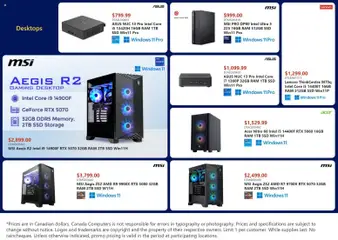 Preview of leaflet Canada Computers weekly flyer from shop Canada Computers is valid from May 08, 2026
