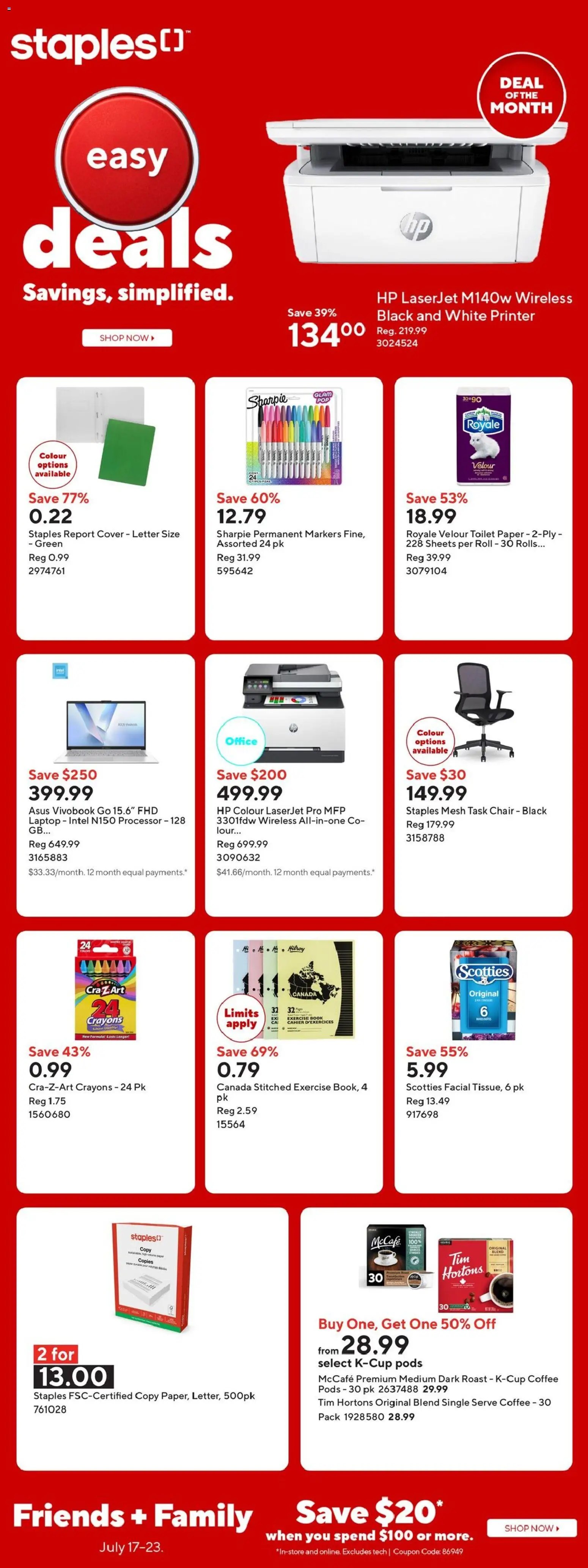 Preview of leaflet Staples weekly flyer / circulaire from shop Staples is valid from Jul 17, 2026