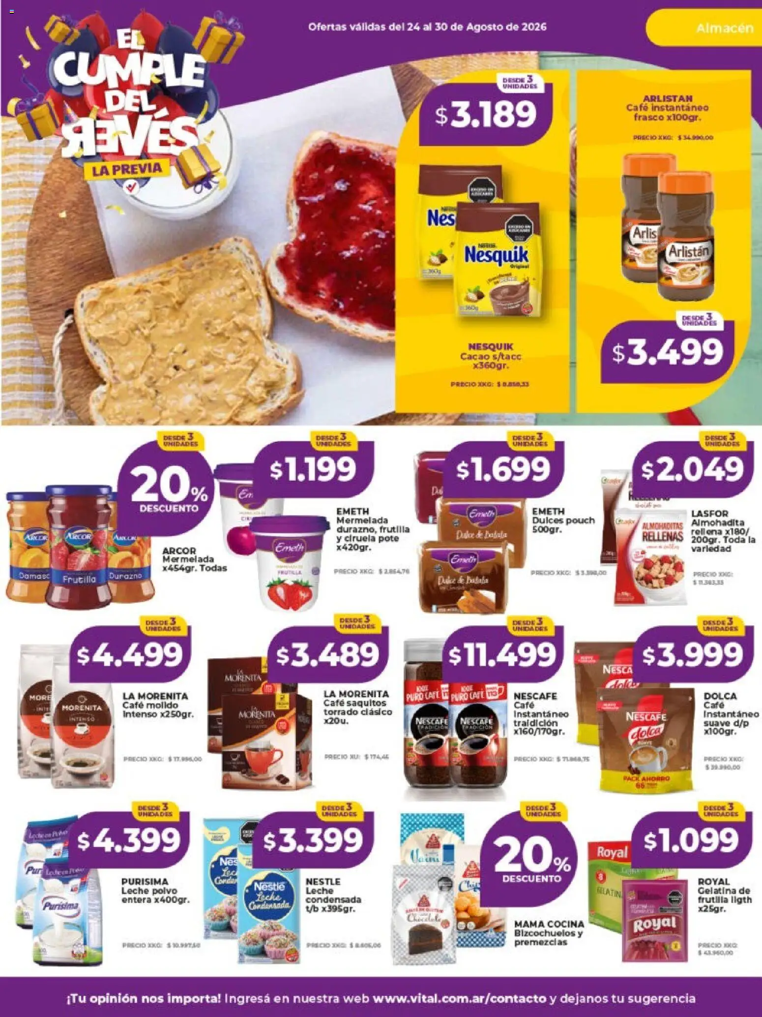 Vista previa del folleto de la tienda Vital válido desde el 24/08/2026 