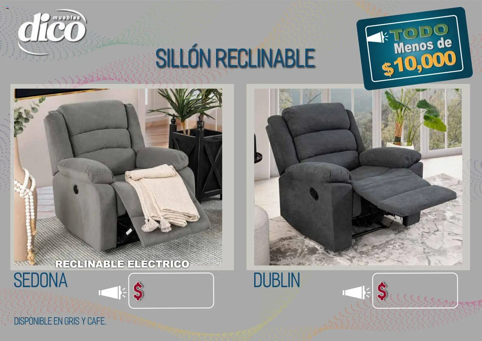Vista previa las ofertas de la tienda Muebles Dico - Muebles Dico catálogo Todo menos de 10000 Pacifico desde el 09/04/2026 - Sillón, Sillón reclinable