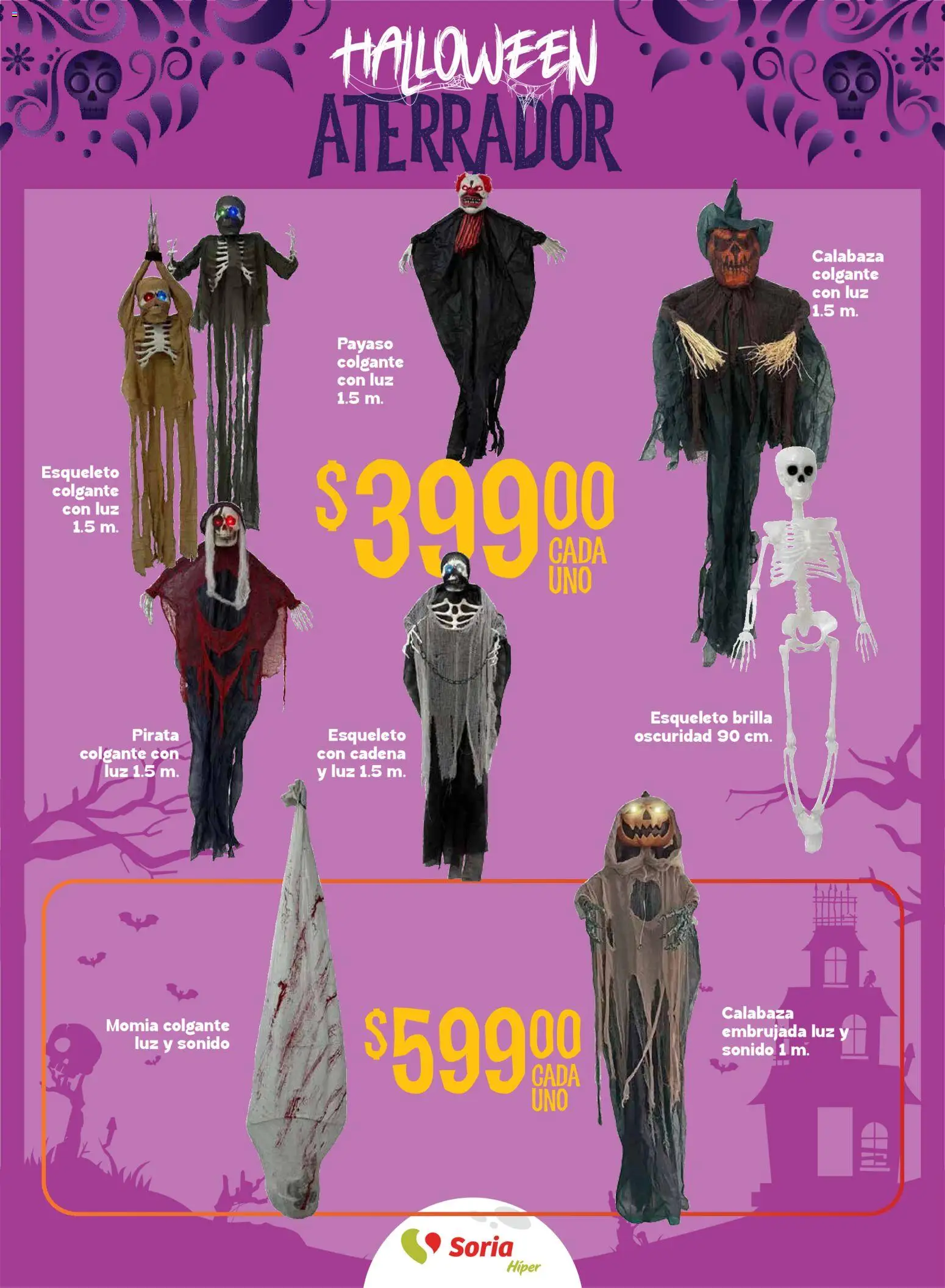 Vista previa las ofertas de la tienda Soriana - Soriana Halloween y Día de muertos Híper Nacional desde el 08/09/2026 