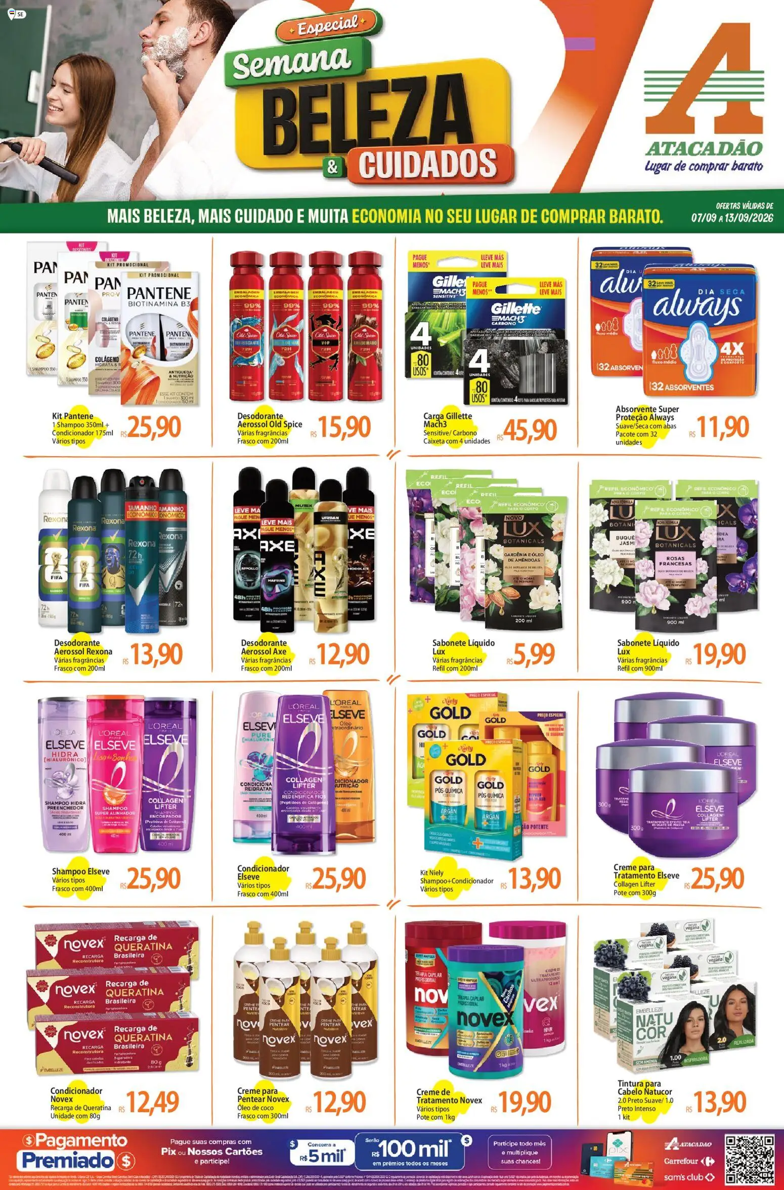 Pré-Visualização do folheto "Atacadão ofertas - SE" da loja Atacadão válido a partir de 07/09/2026 - Perfume, Shampoo, Desodorante, Óleo, Pão, Sabonete, Rexona, Condicionador