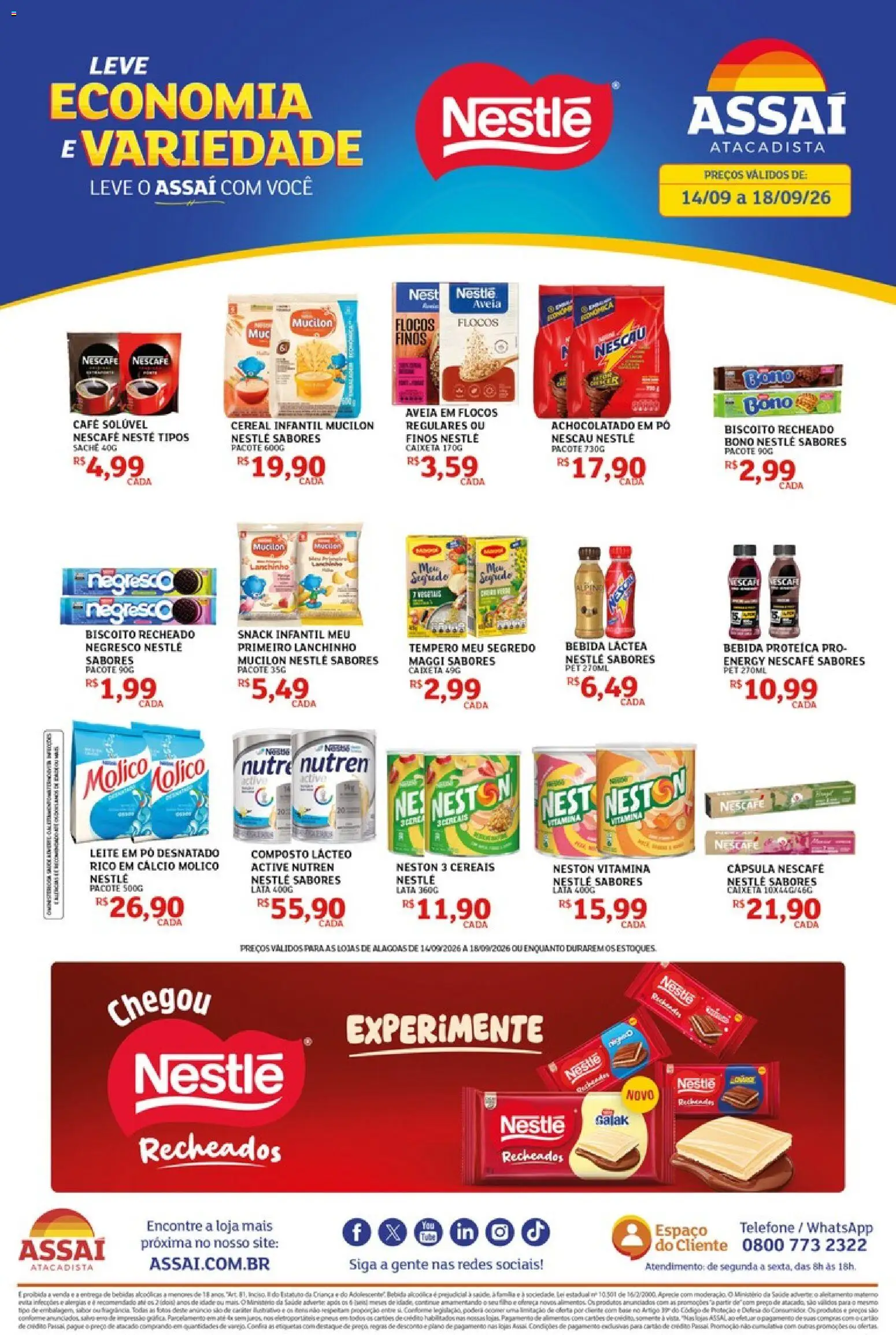 Pré-Visualização do folheto "Assaí Atacadista ofertas - AL" da loja Assaí Atacadista válido a partir de 14/09/2026