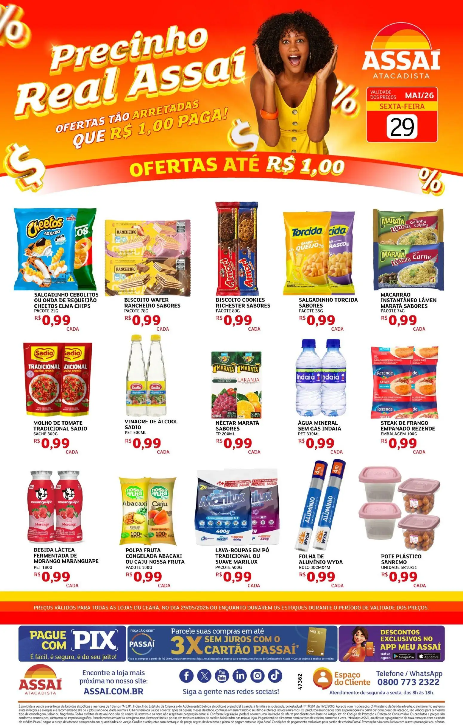 Pré-Visualização do folheto "Assaí Atacadista ofertas - CE" da loja Assaí Atacadista válido a partir de 29/05/2026