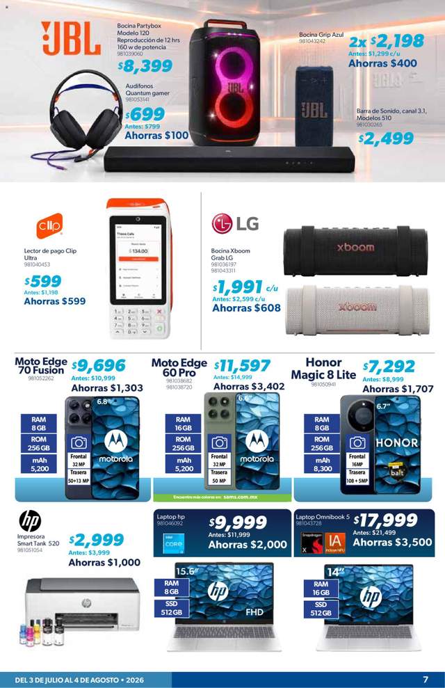 Nuevo catálogo de Sam's Club a partir del 03/07