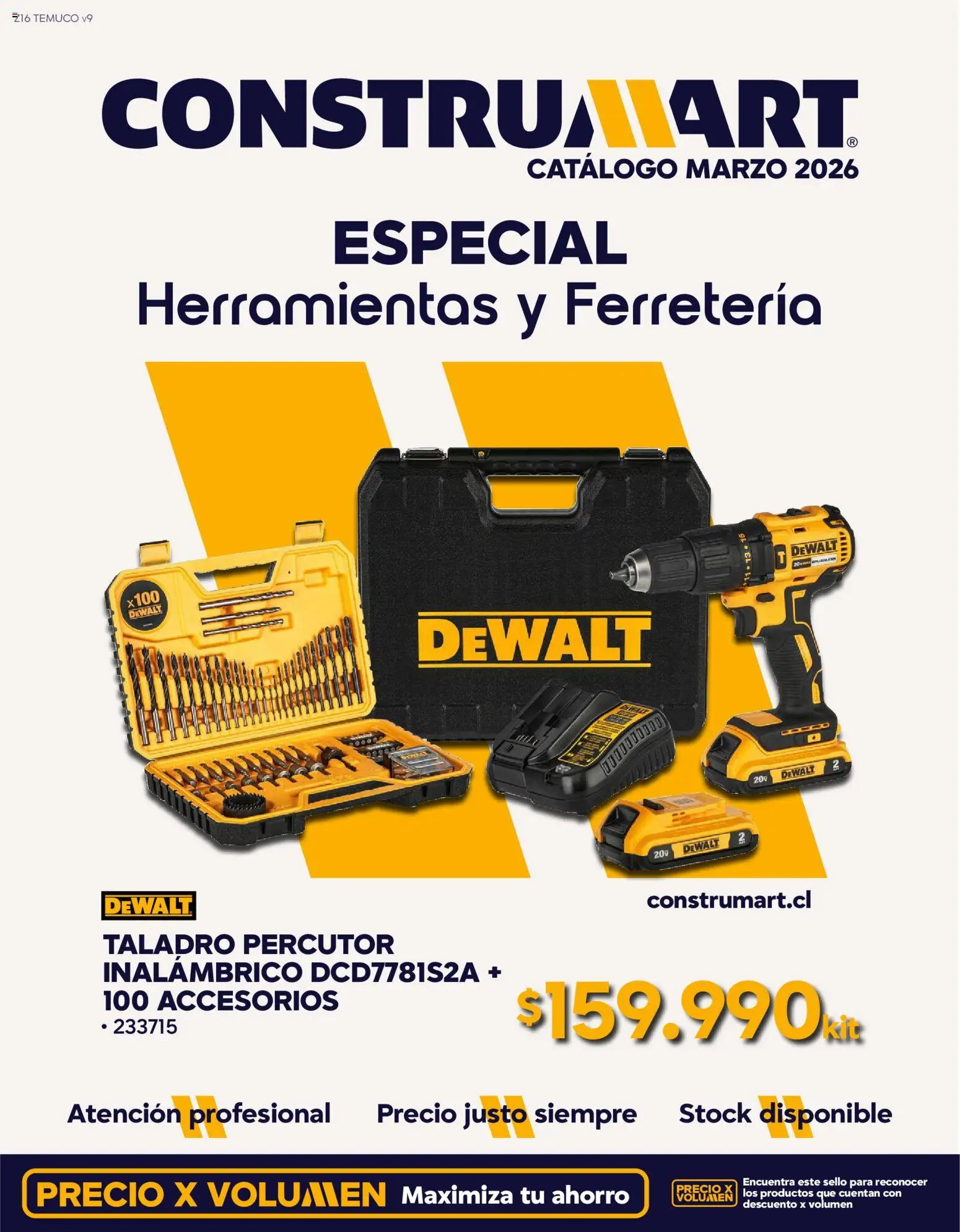 Folleto de la tienda Construmart válido desde el 01.03.2026 - Taladro, Taladro percutor inalámbrico