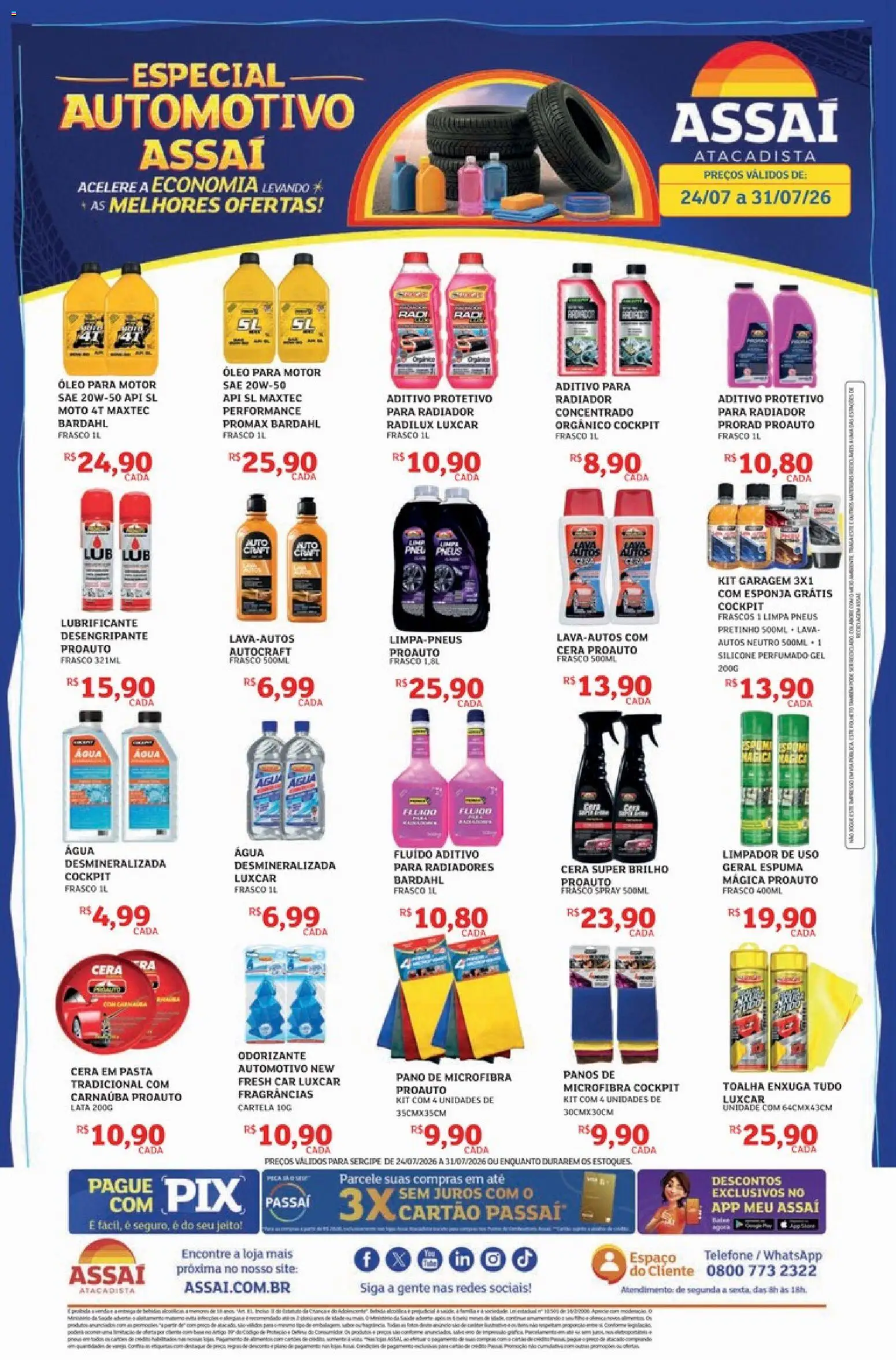 Pré-Visualização do folheto "Assaí Atacadista ofertas - SE" da loja Assaí Atacadista válido a partir de 24/07/2026