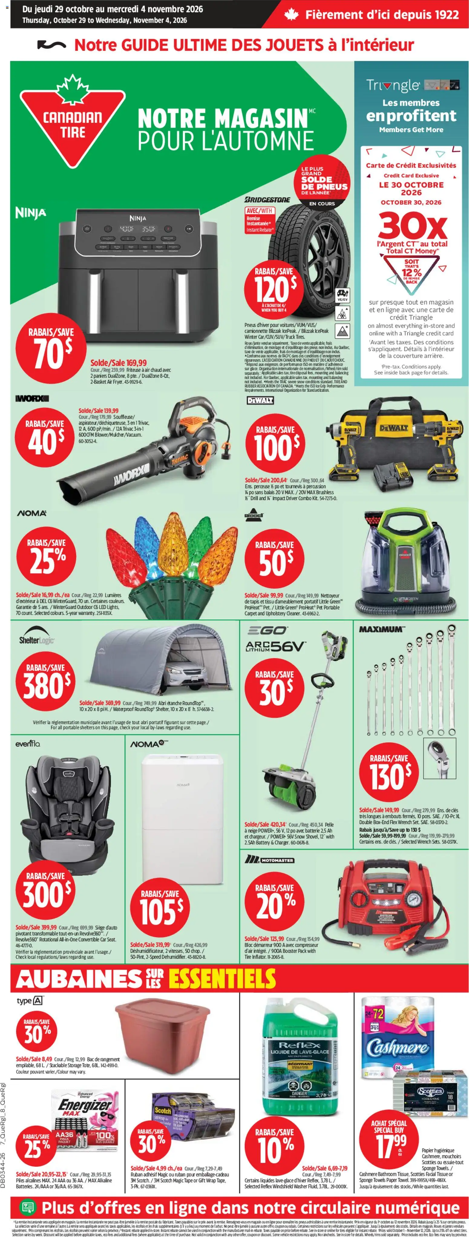 Preview of leaflet Canadian Tire circulaire from shop Canadian Tire is valid from Oct 29, 2026