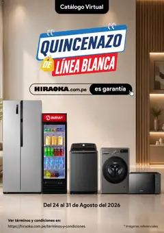Vista previa de Catálogo Hiraoka - Quincenazo de Linea Blanca de la tienda Hiraoka válido desde 24/08/2026