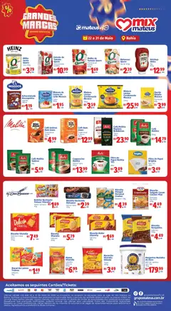 Pré-Visualização do folheto "Mateus ofertas Grandes Marcas" da loja Mateus válido a partir de 22/05/2026