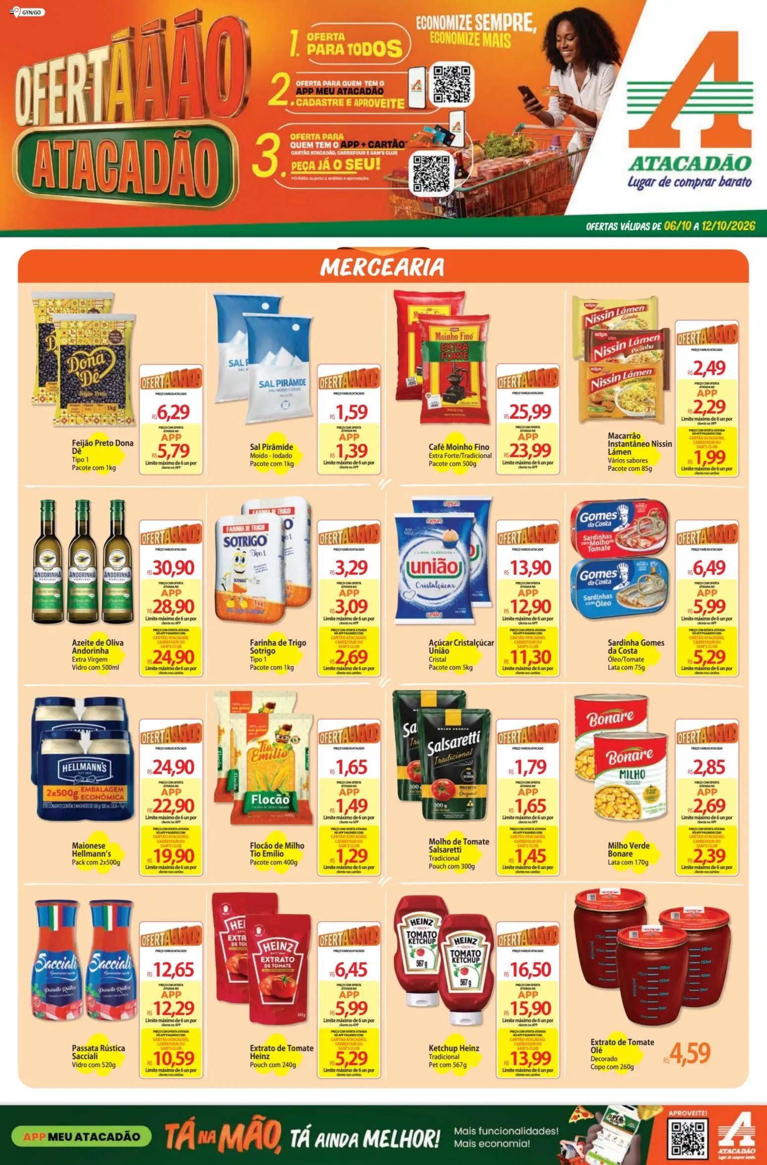 Pré-Visualização do folheto "Atacadão ofertas - GO" da loja Atacadão válido a partir de 06/10/2026