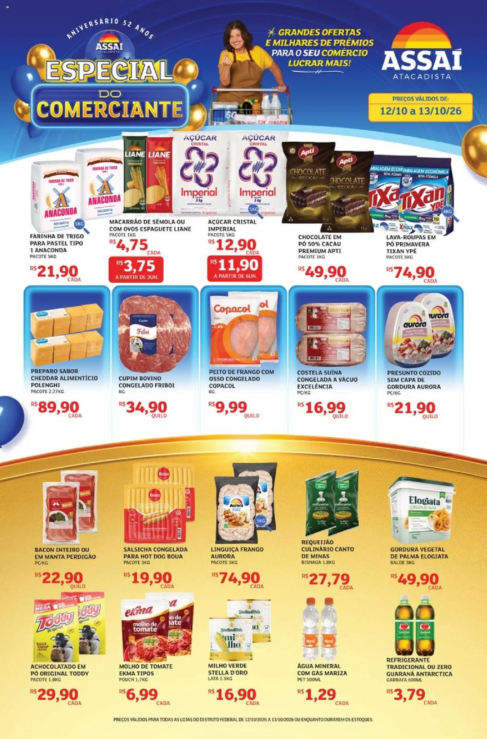 Pré-Visualização do folheto "Assaí Atacadista ofertas - DF" da loja Assaí Atacadista válido a partir de 12/10/2026