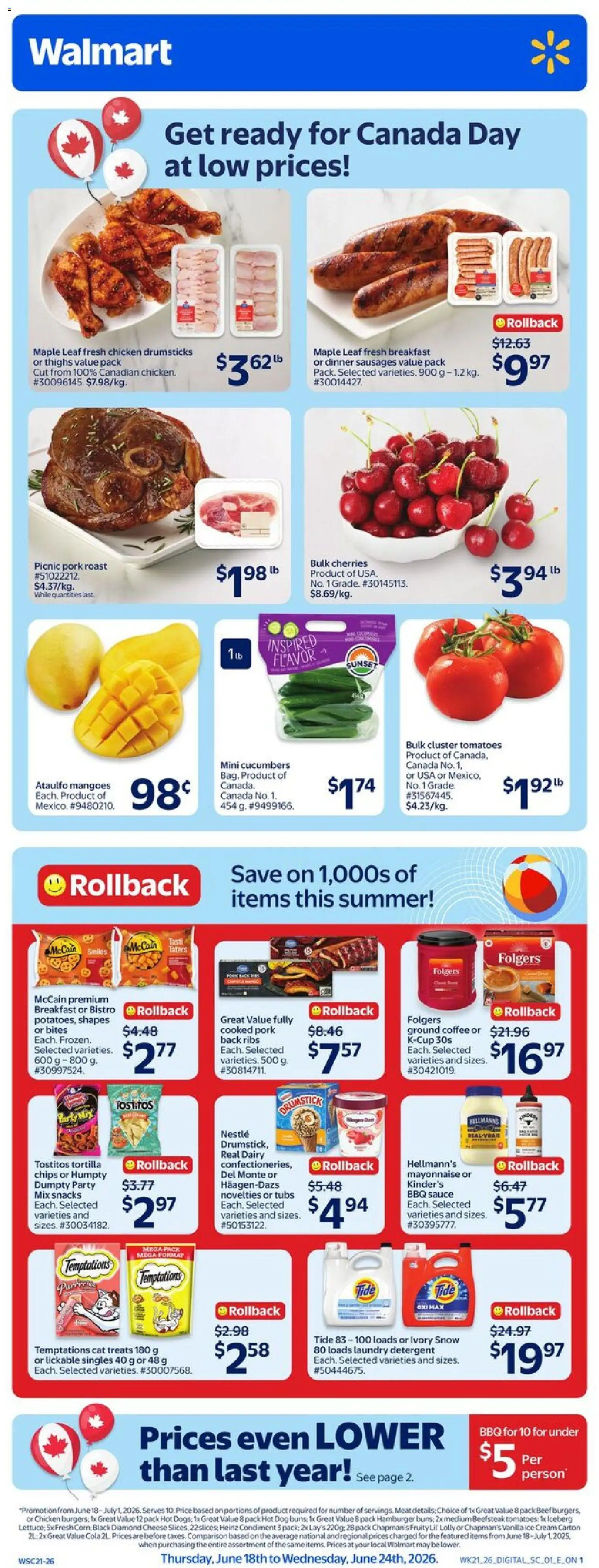 Preview of leaflet Walmart weekly flyer from shop Walmart is valid from Jun 18, 2026