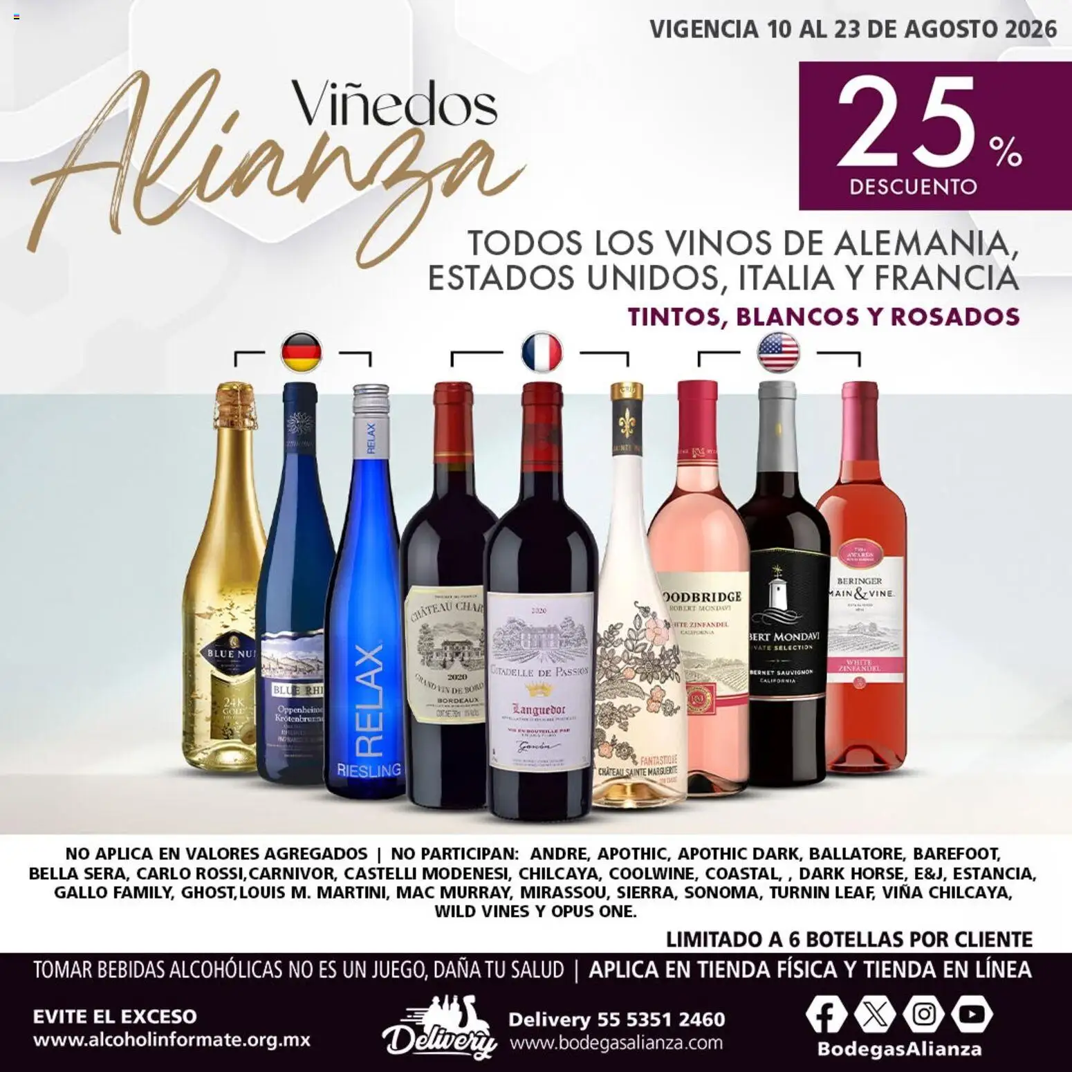 Vista previa las ofertas de la tienda Bodegas Alianza - Bodegas Alianza catálogo Viñedos Alianza desde el 10/08/2026 