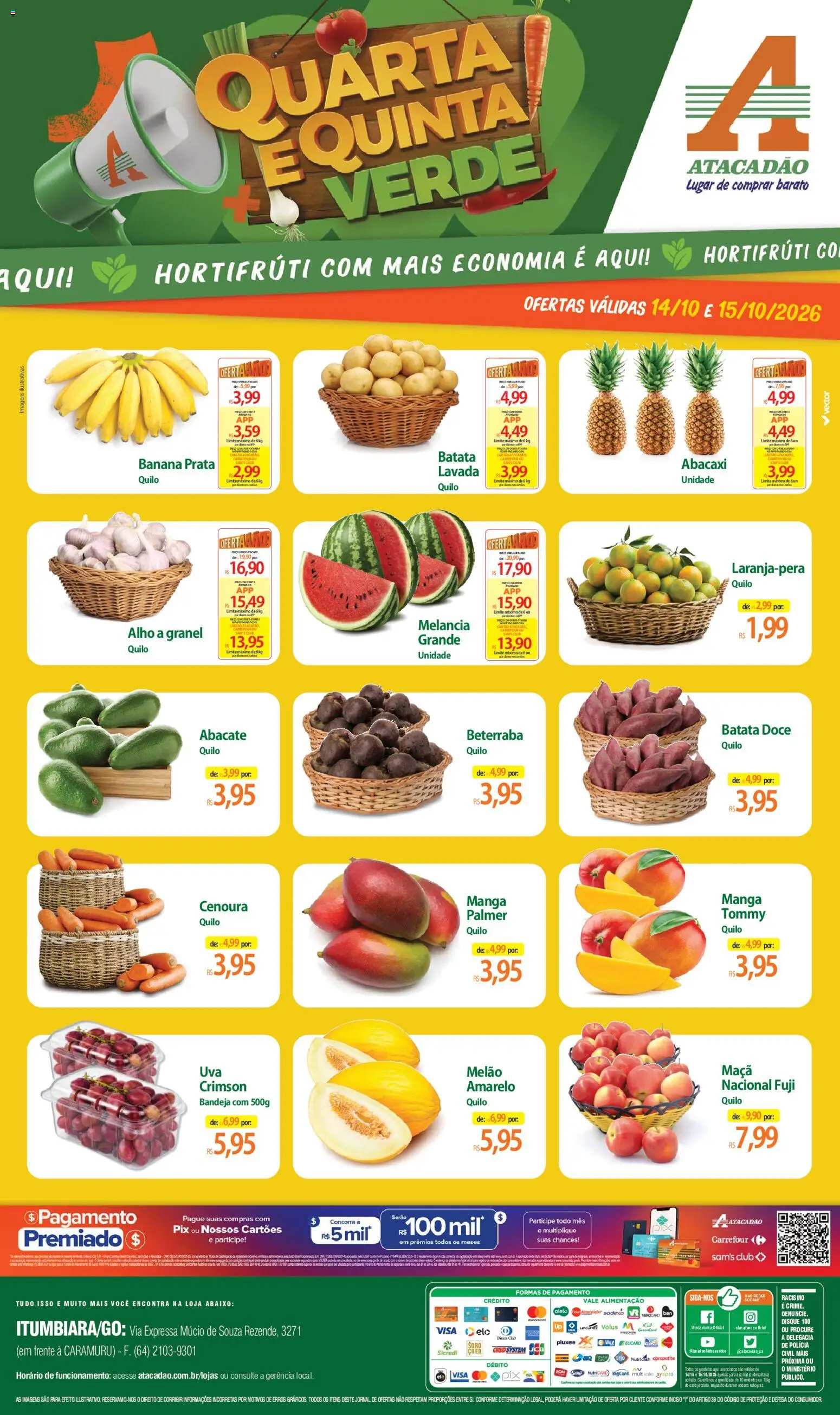Pré-Visualização do folheto "Atacadão ofertas - GO" da loja Atacadão válido a partir de 14/10/2026