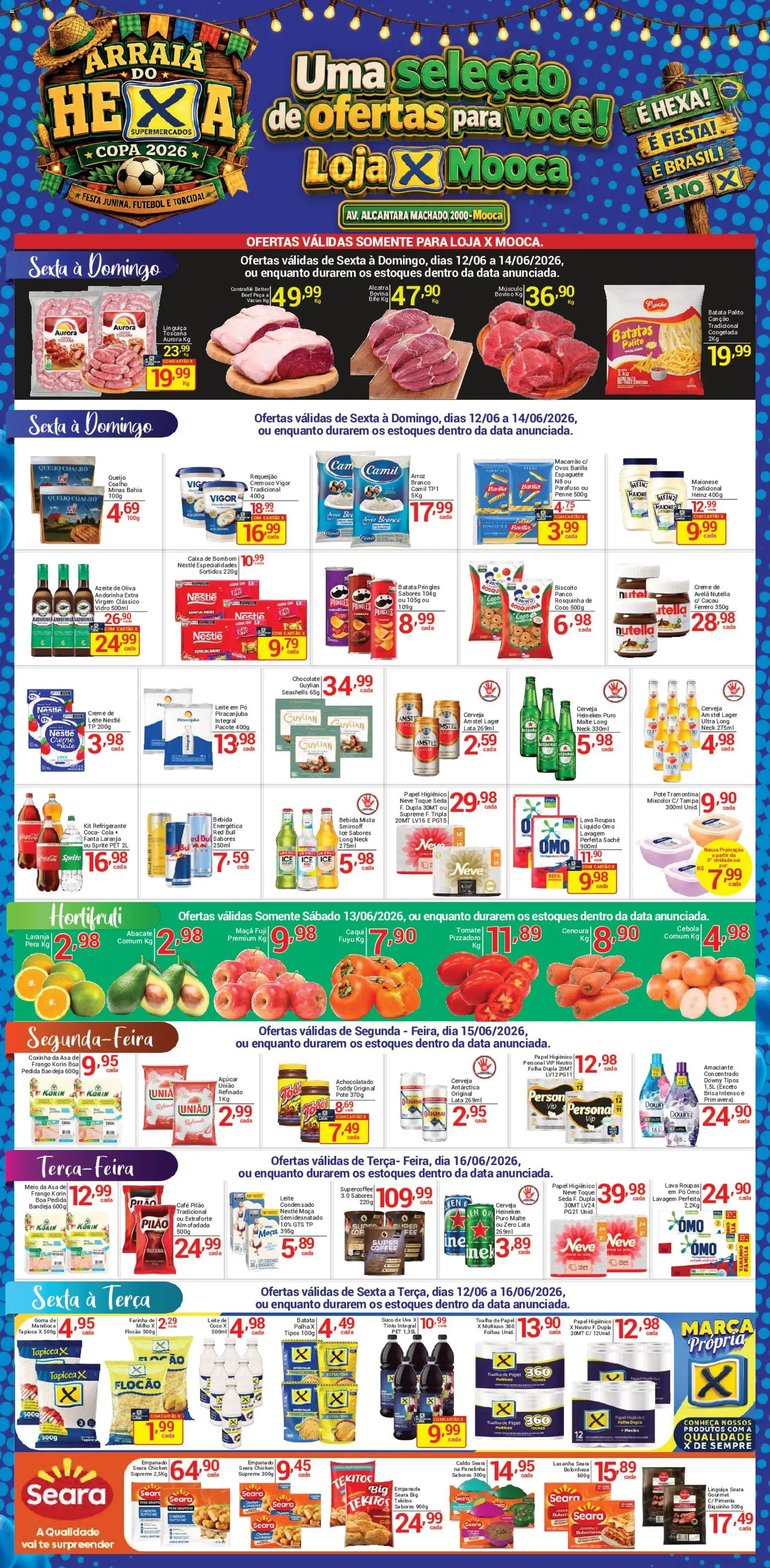 Pré-Visualização do folheto "X Supermercados - Ofertas da semana" da loja X Supermercados válido a partir de 12/06/2026