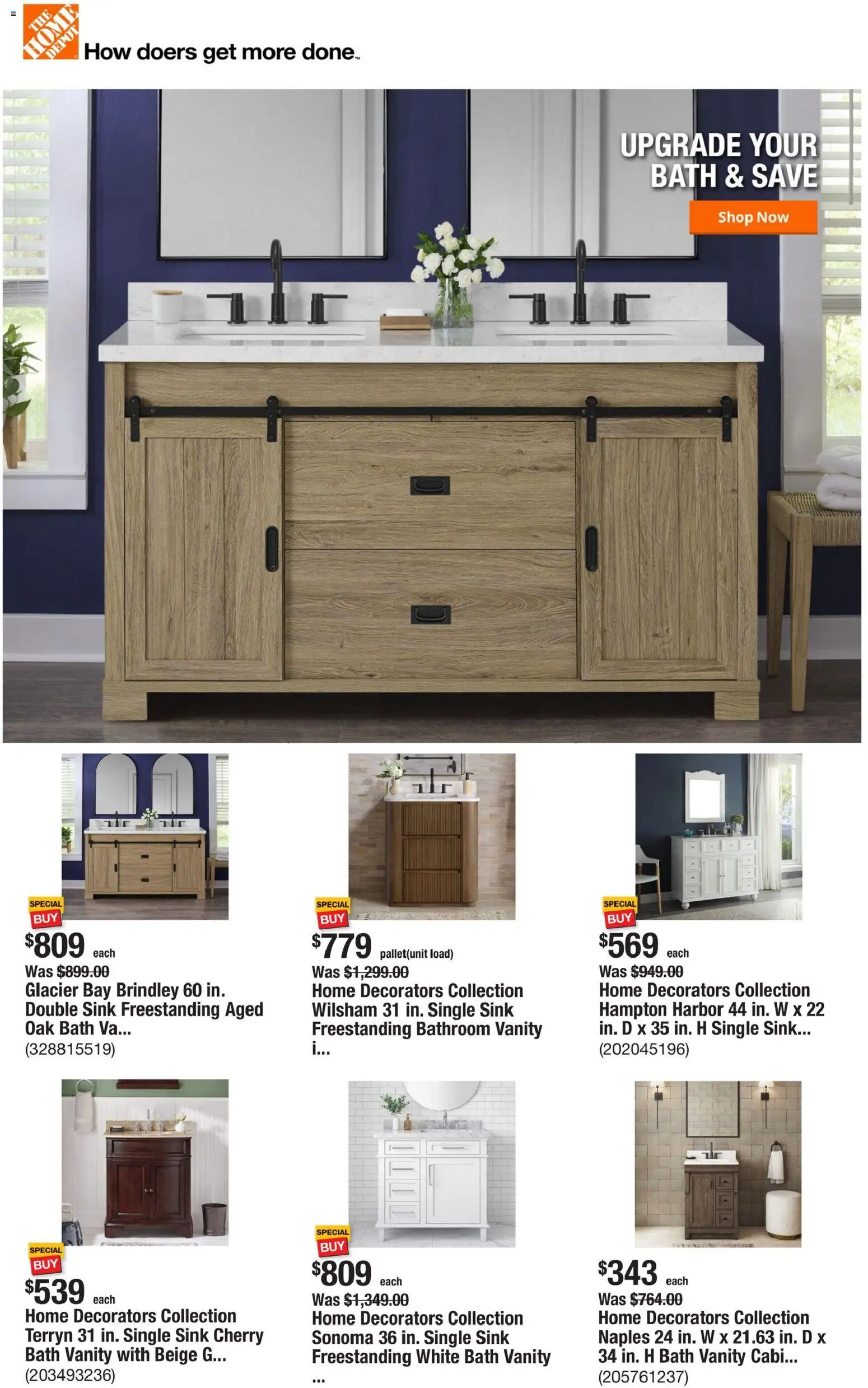 Ad Preview of Home Depot Home Depot Ad from 07/16/2026 - Bath