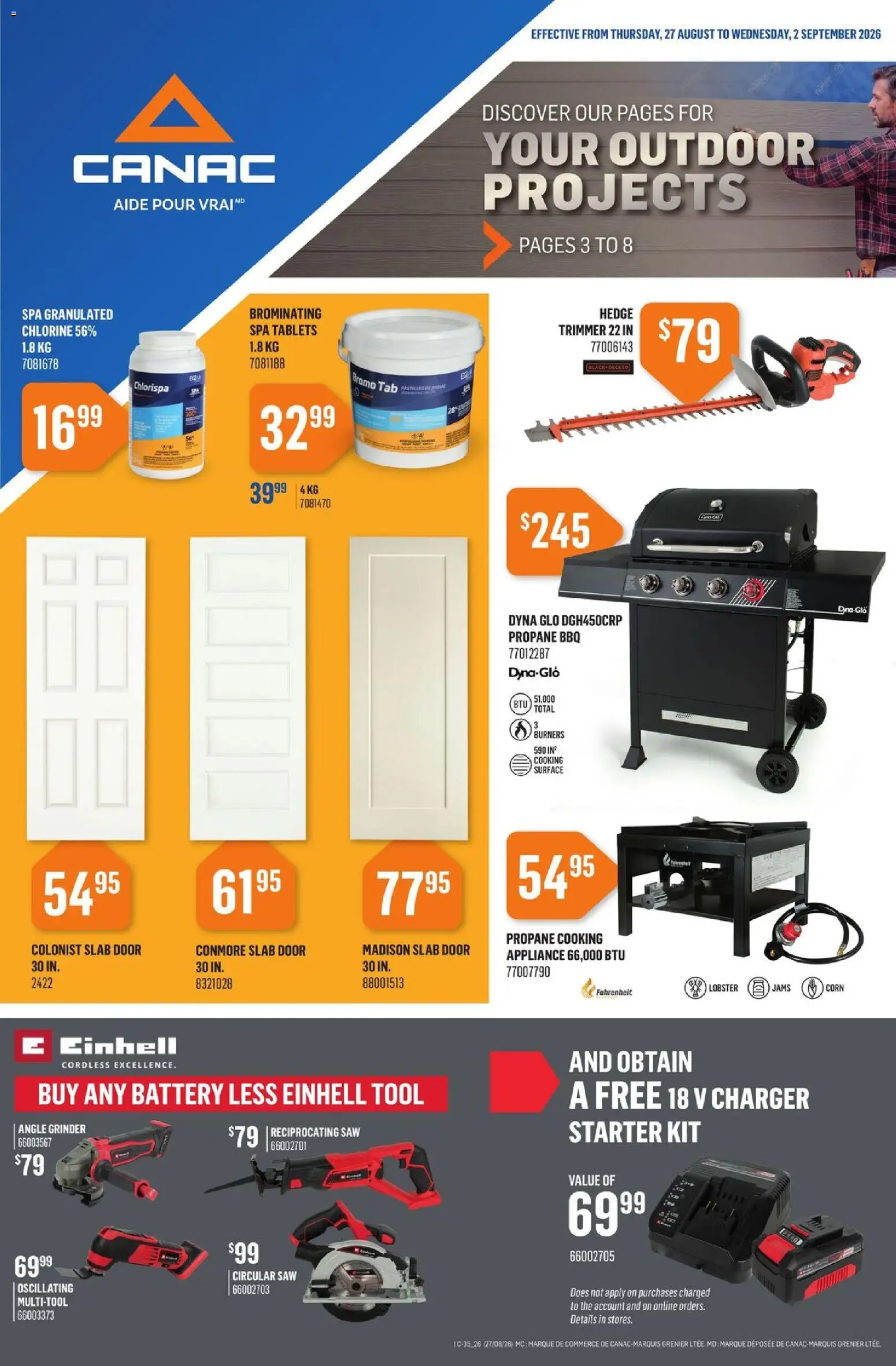 Preview of leaflet Canac weekly flyer from shop Canac is valid from Aug 27, 2026
