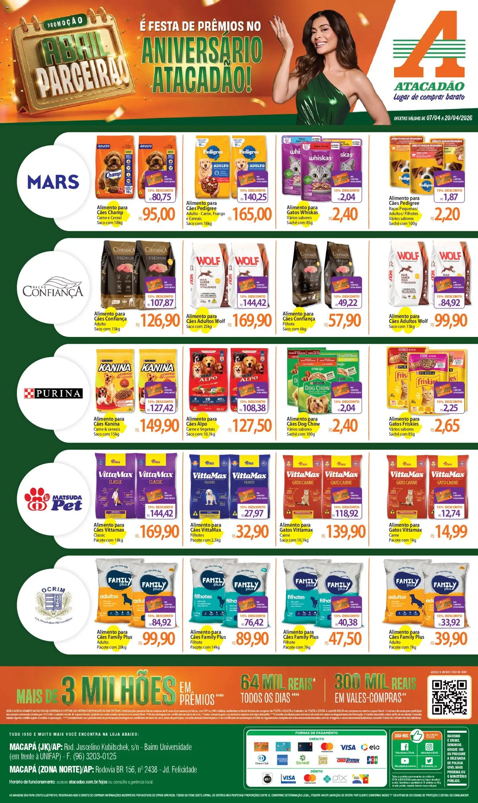 Pré-Visualização do folheto "Atacadão ofertas - AP" da loja Atacadão válido a partir de 07/04/2026 - Sal, Carne, Frango, Pó, Cereais