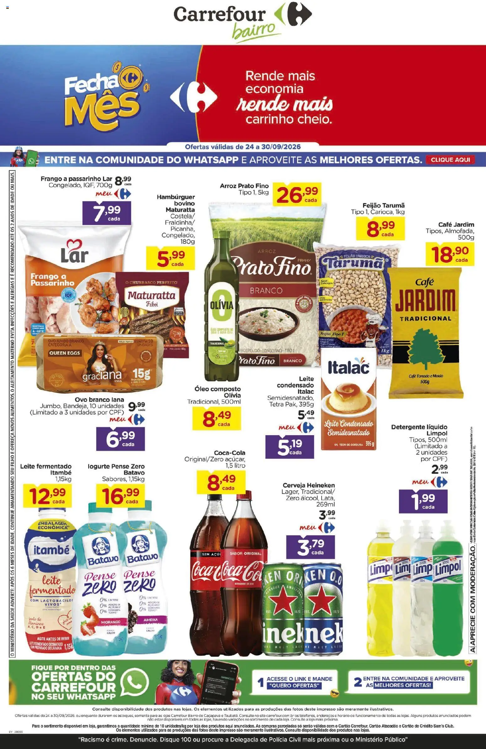 Pré-Visualização do folheto "Carrefour Bairro ofertas Semanal" da loja Carrefour Bairro válido a partir de 24/09/2026