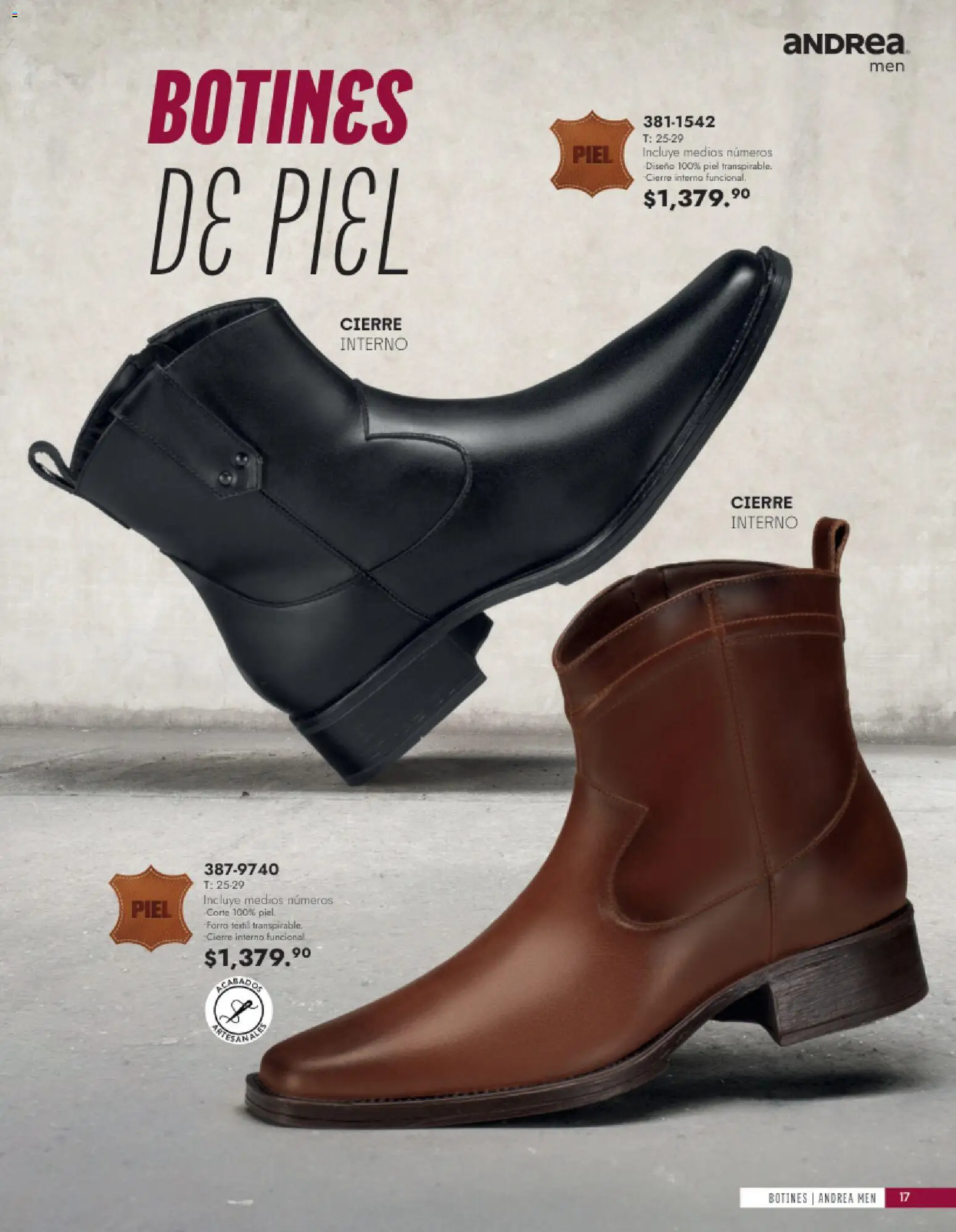 Vista previa las ofertas de la tienda Andrea - Andrea catálogo Calzado Caballero desde el 24/05/2026 - Botines