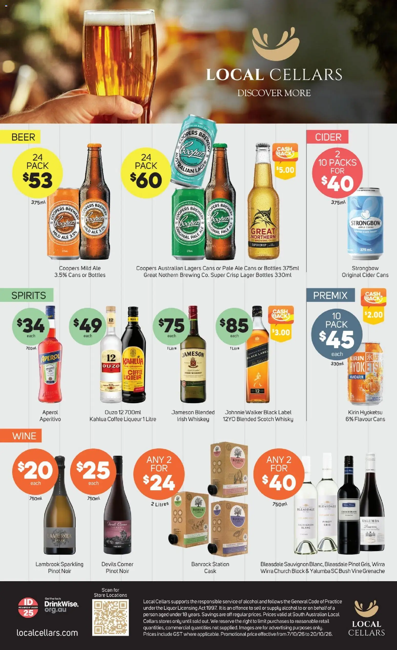 Preview of catalogue Foodland catalogue Local Cellars from shop Foodland valid 07/10/2026