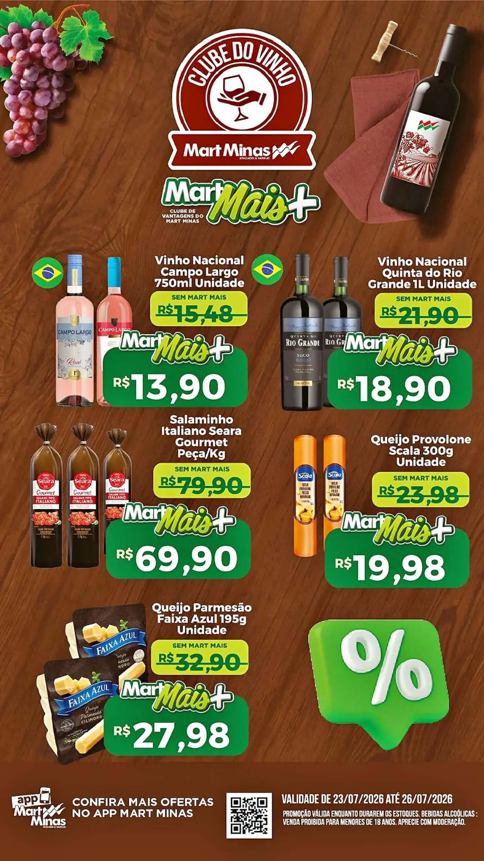 Pré-Visualização do folheto "Mart Minas ofertas Clube do Vinho" da loja Mart Minas válido a partir de 23/07/2026