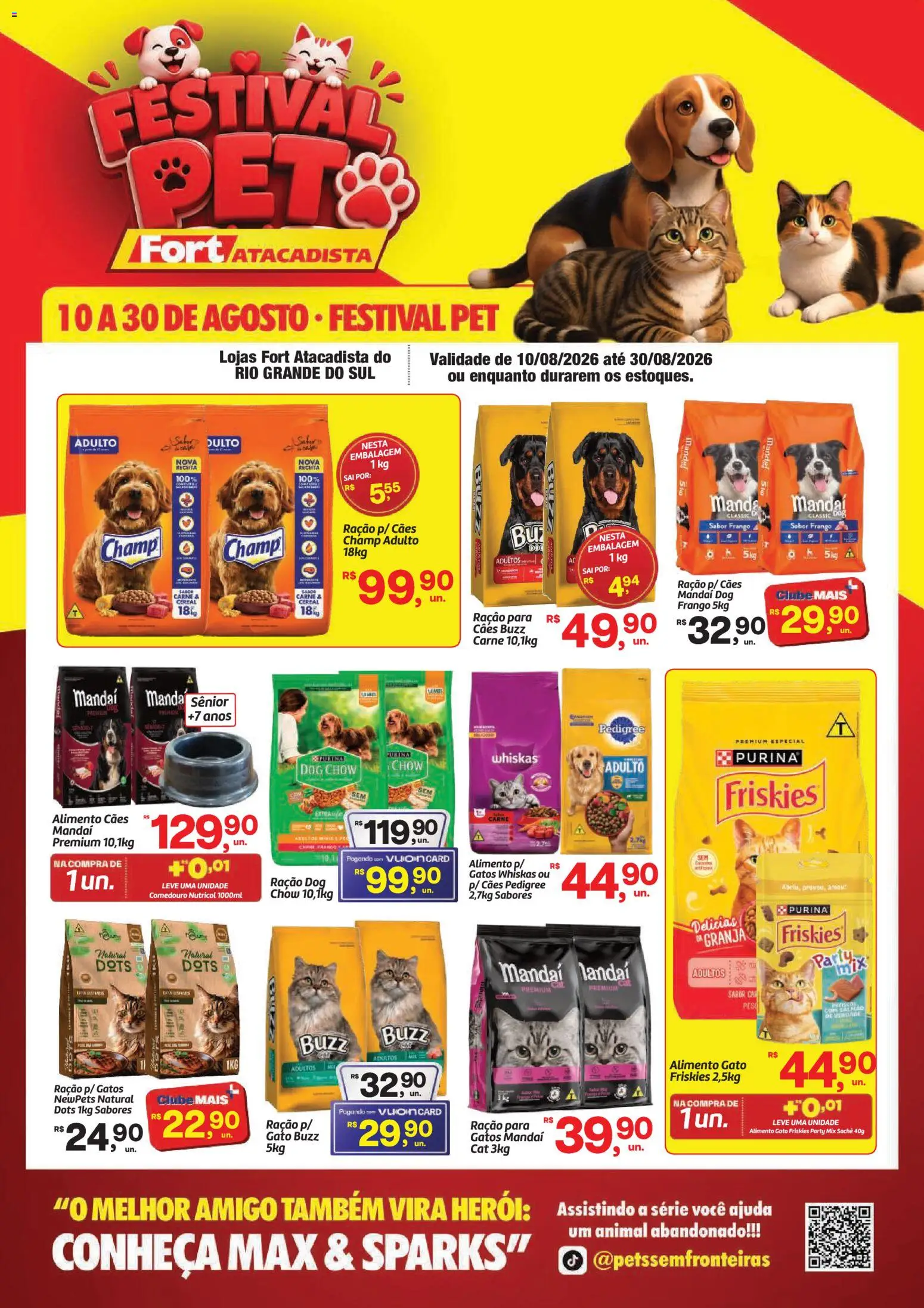 Pré-Visualização do folheto "Fort Atacadista ofertas Pet" da loja Fort Atacadista válido a partir de 10/08/2026
