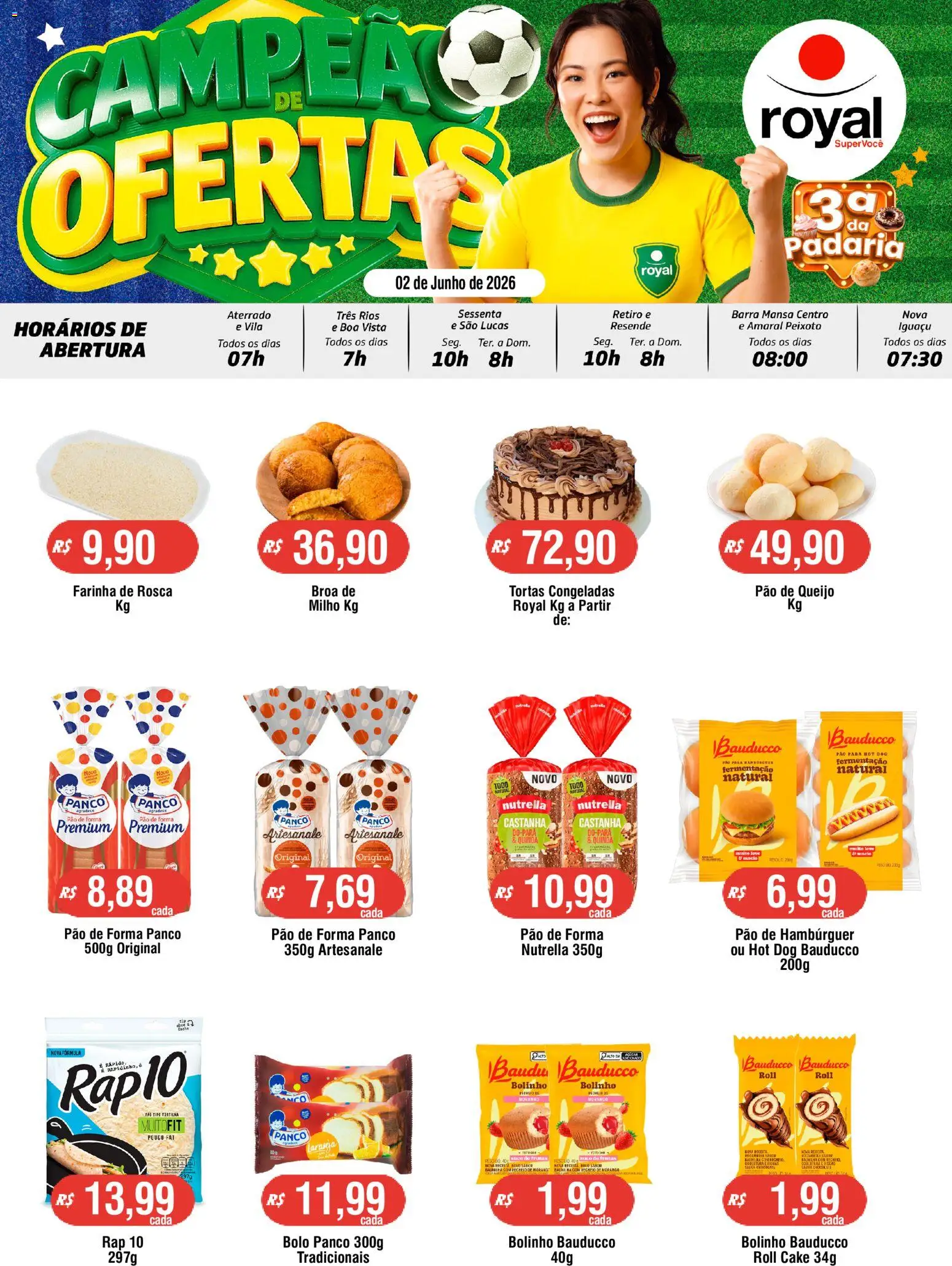 Pré-Visualização do folheto "Royal Supermercados ofertas Terça da Padaria" da loja Royal Supermercados válido a partir de 02/06/2026