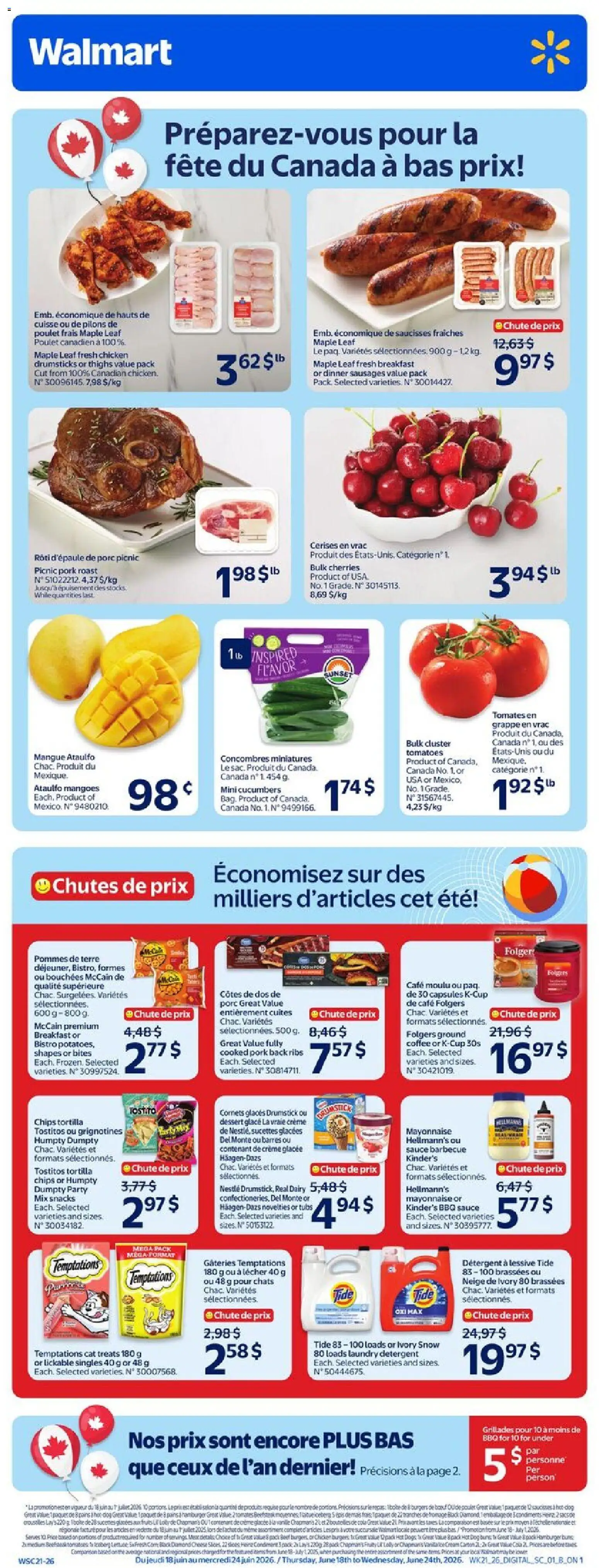 Preview of leaflet Walmart circulaire from shop Walmart is valid from Jun 18, 2026