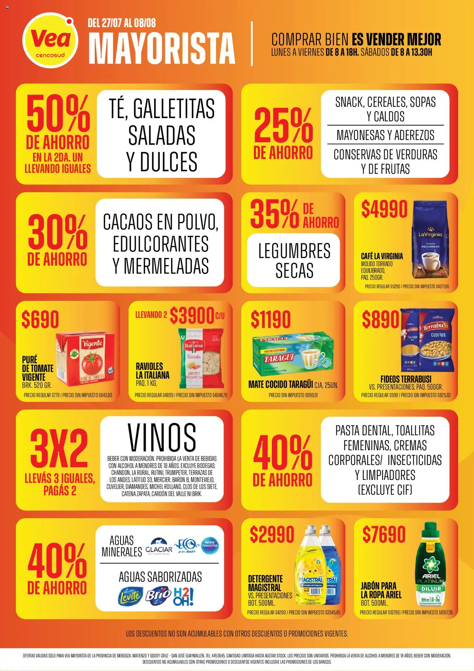 Vista previa del folleto de la tienda Vea válido desde el 27/07/2026 - Café, Mate, Pasta, Galletitas, Ravioles, Fideos, Dulces, Conservas