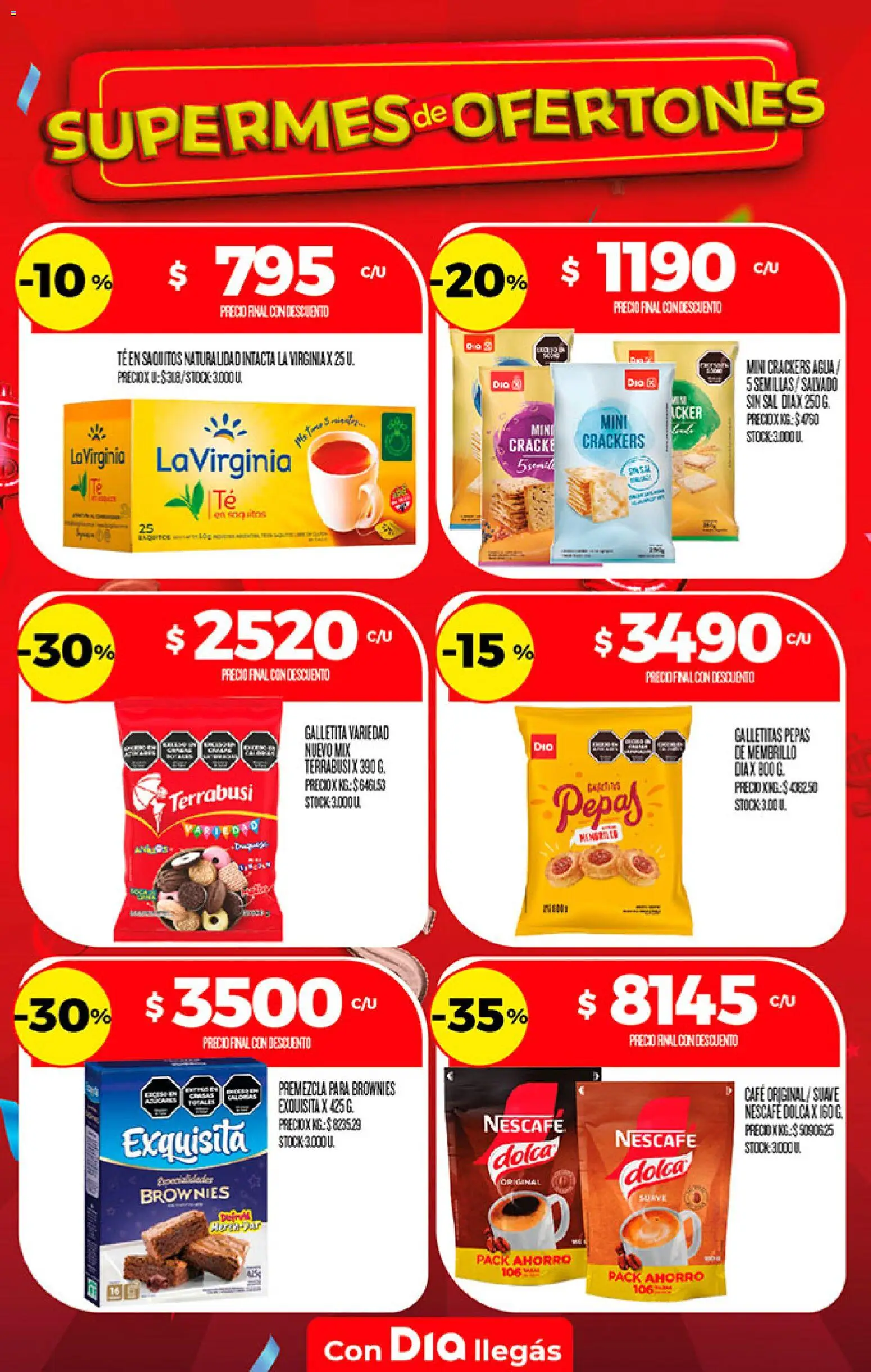 Vista previa del folleto de la tienda Dia válido desde el 12/08/2026 - Café, Té, Agua, Brownies, Galletitas, Semillas, Sal