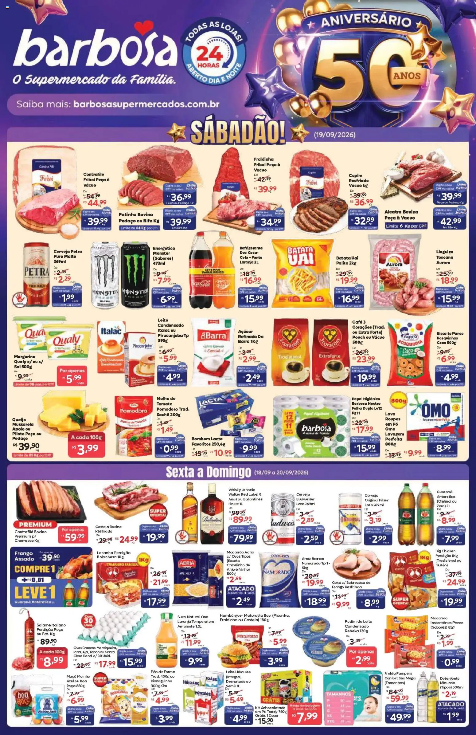 Pré-Visualização do folheto "Barbosa Supermercados - Ofertas da semana" da loja Barbosa Supermercados válido a partir de 18/09/2026
