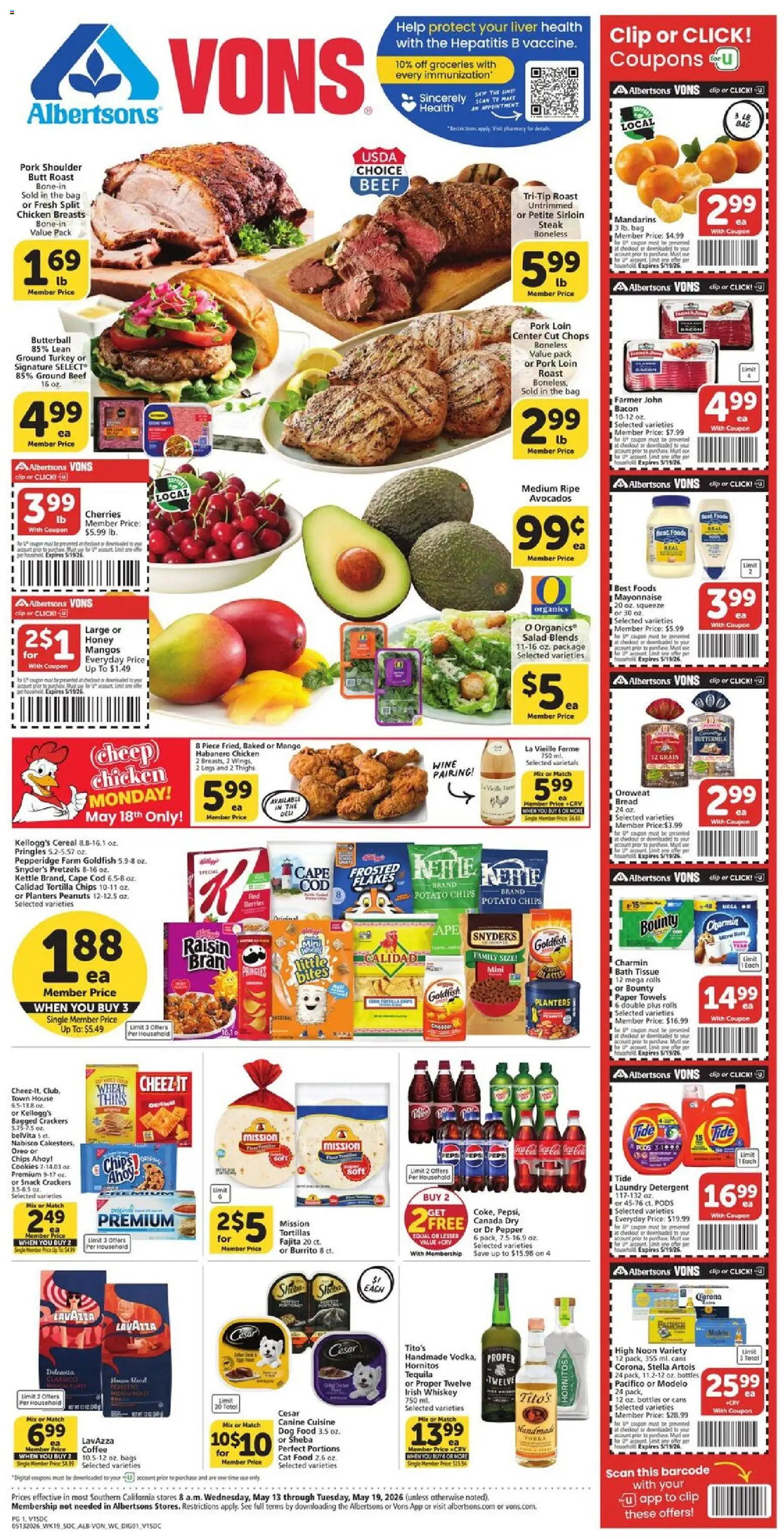 Ad Preview of Vons Vons Weekly Ad from 05/13/2026
