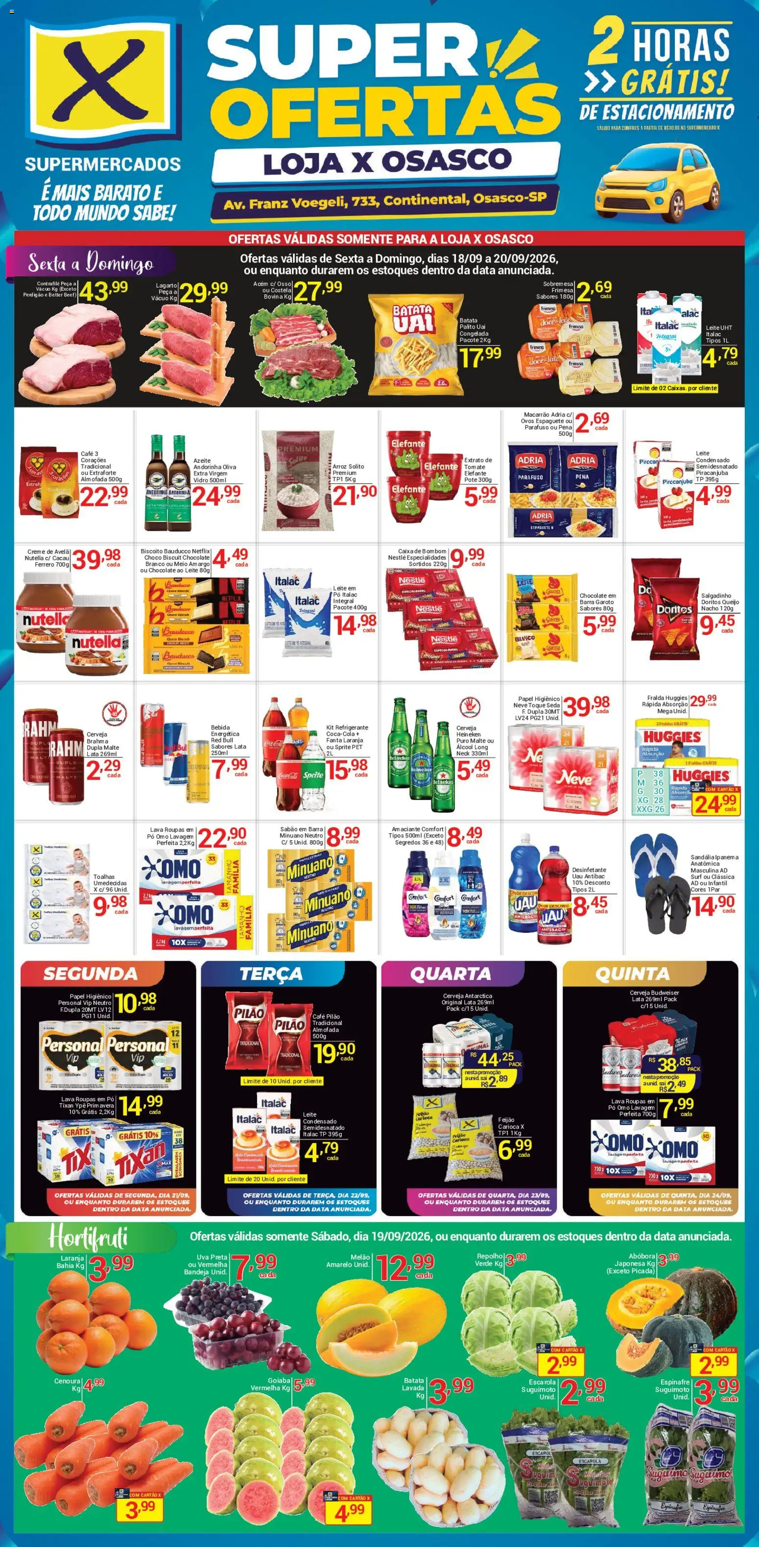 Pré-Visualização do folheto "X Supermercados ofertas Osasco" da loja X Supermercados válido a partir de 18/09/2026