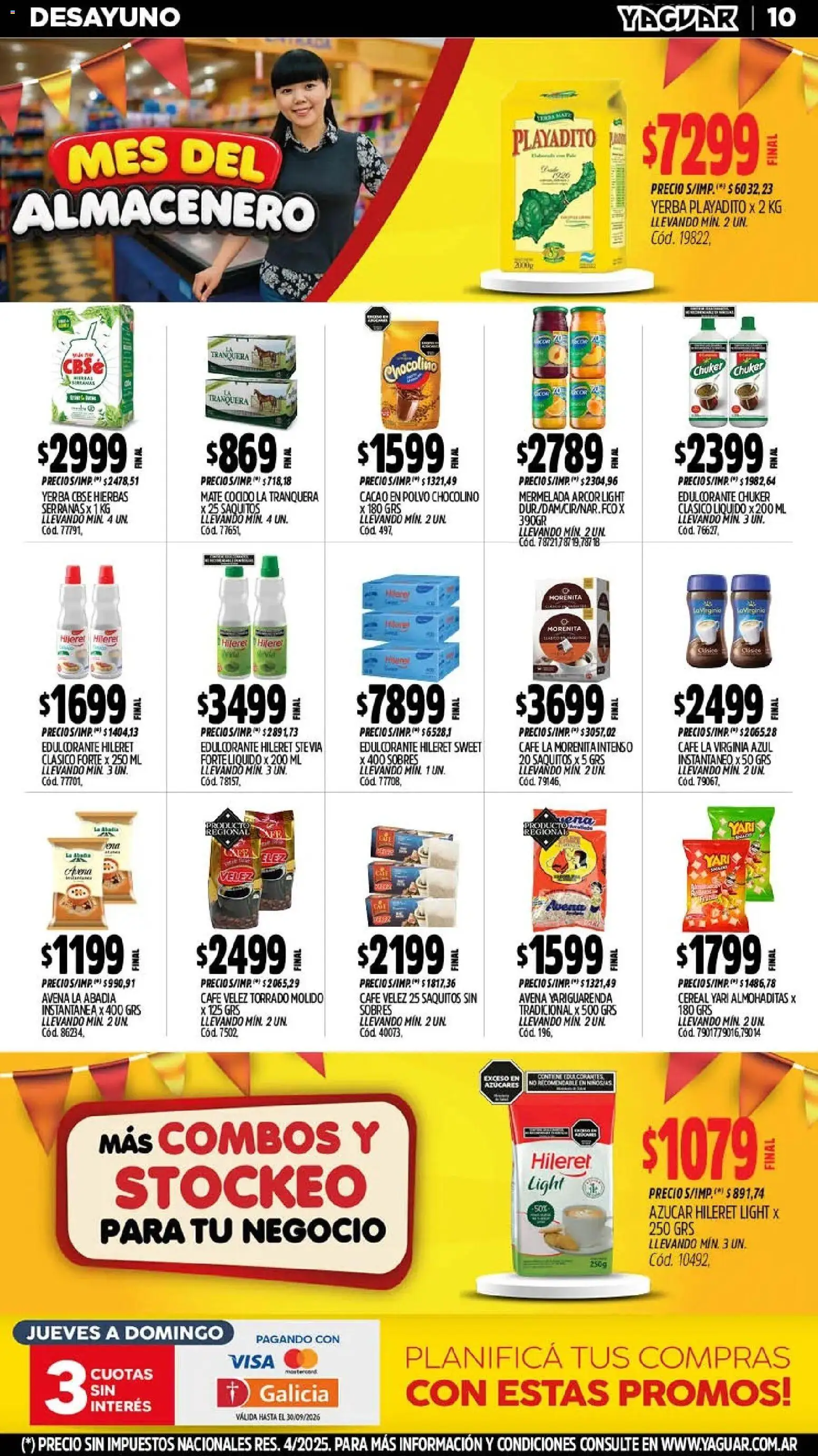Vista previa del folleto de la tienda Yaguar válido desde el 28/09/2026 - Café, Mate, Azucar, Hierbas, Cacao, Mermelada, Mate cocido, Polvo