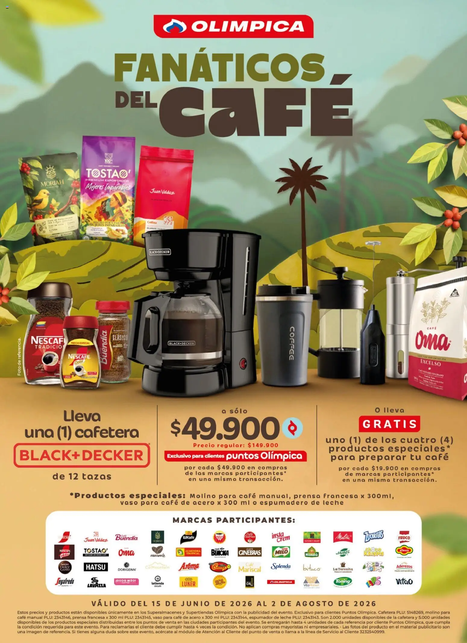  Vista previa del prospecto Olímpica catálogo Fanáticos del café del almacen Olímpica válida del 15/06/2026 al 02/08/2026