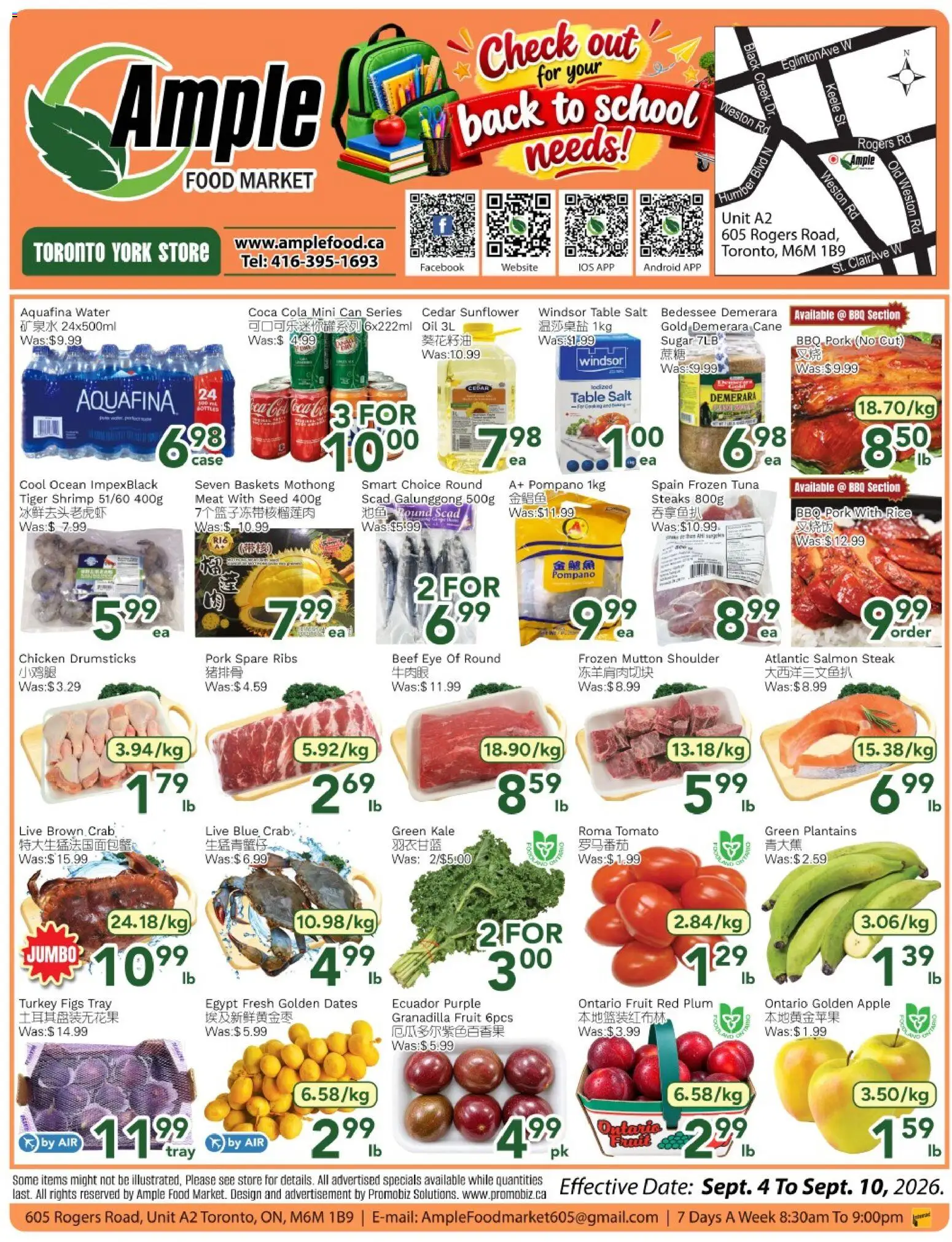 Preview of leaflet Ample Food Market weekly flyer Toronto York from shop Ample Food Market is valid from Sep 04, 2026