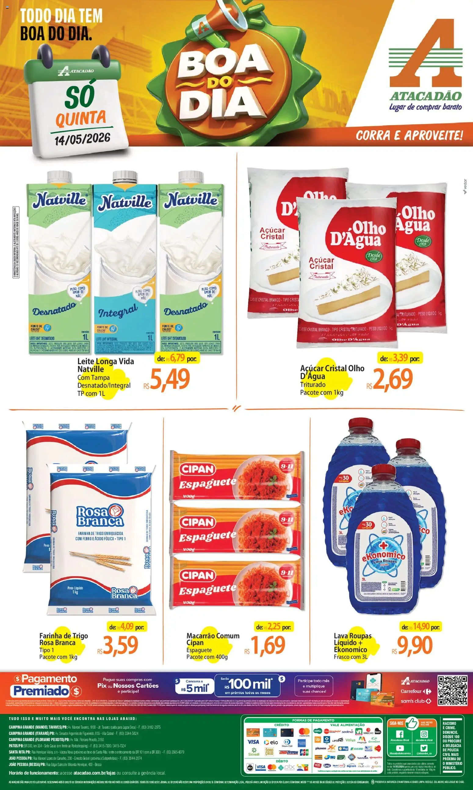 Pré-Visualização do folheto "Atacadão ofertas - PB" da loja Atacadão válido a partir de 14/05/2026