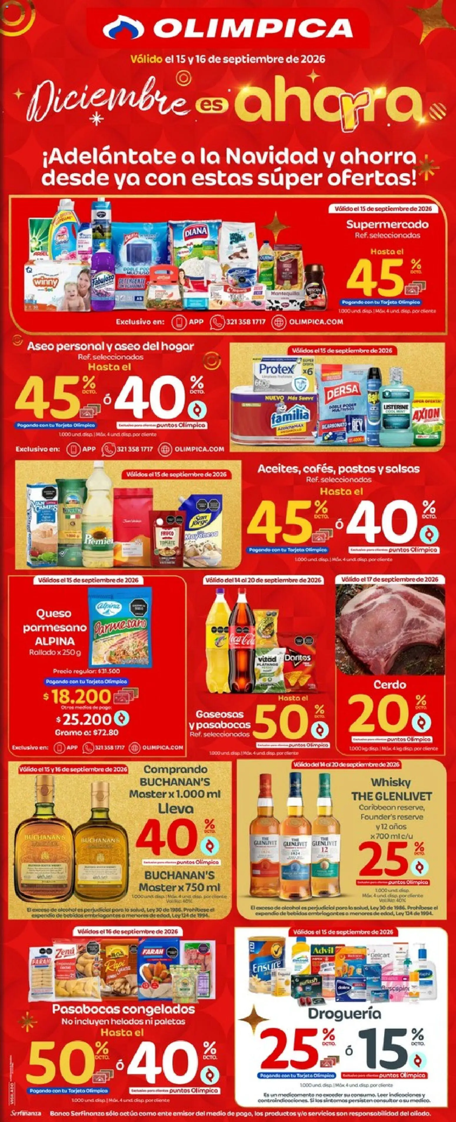  Vista previa del prospecto Olímpica Diciembre es Ahorra Web del almacen Olímpica válida del 15/09/2026 al 16/09/2026