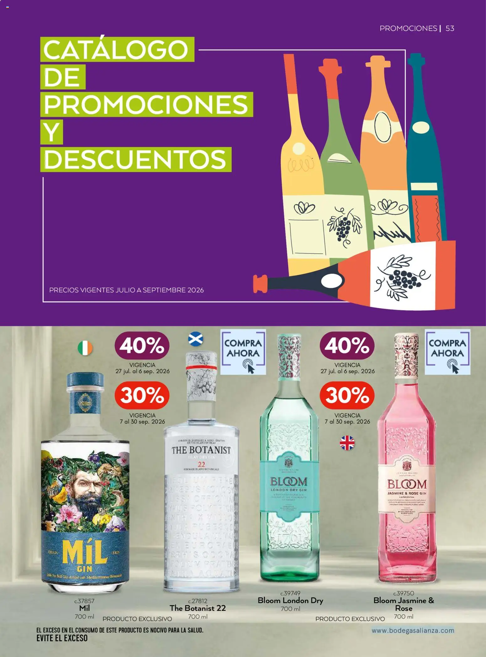 Vista previa las ofertas de la tienda Bodegas Alianza - Bodegas Alianza catálogo desde el 01/07/2026 - Gin